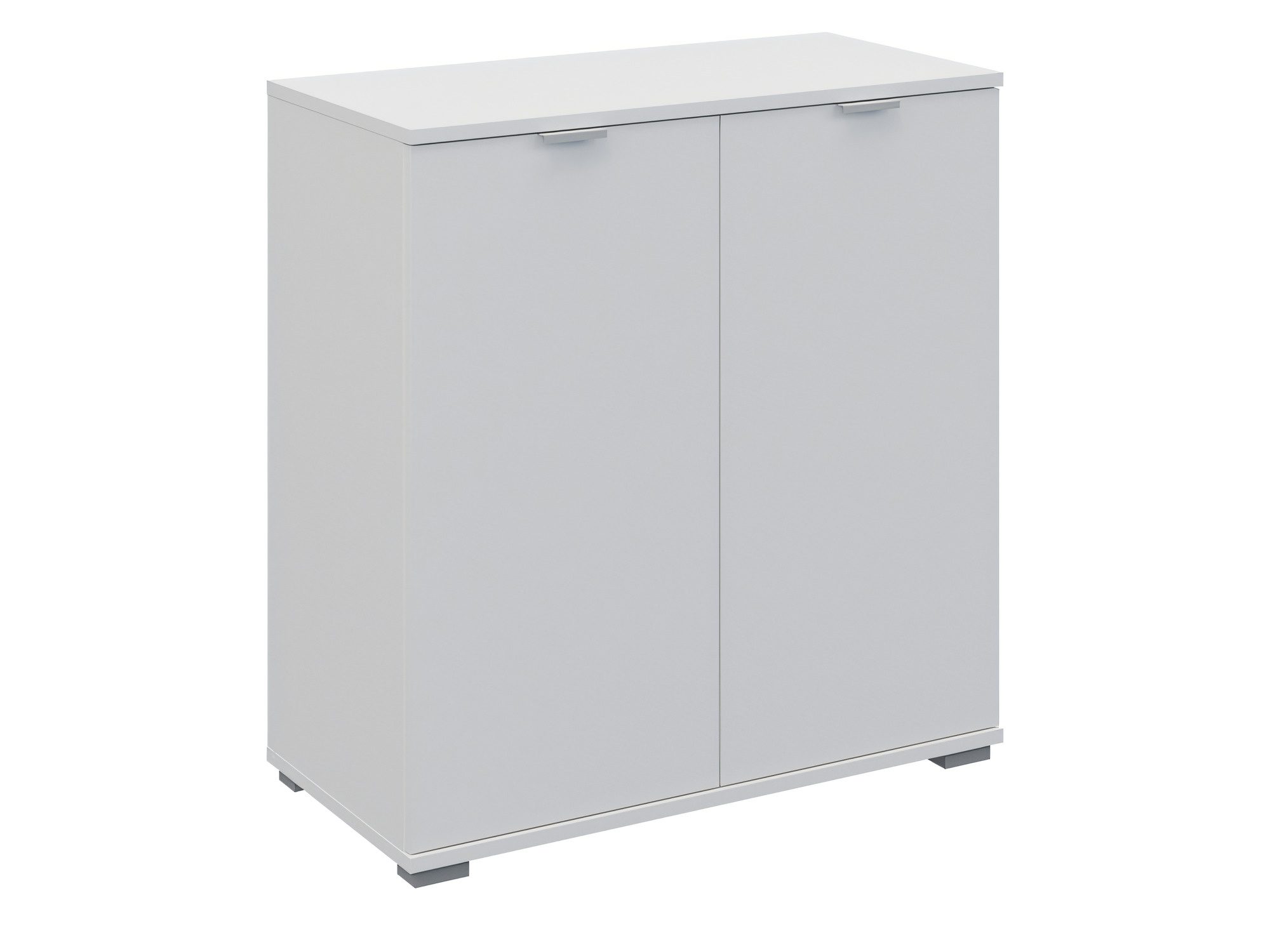 Weiße zweitürige Kommode Elaro 71 cm