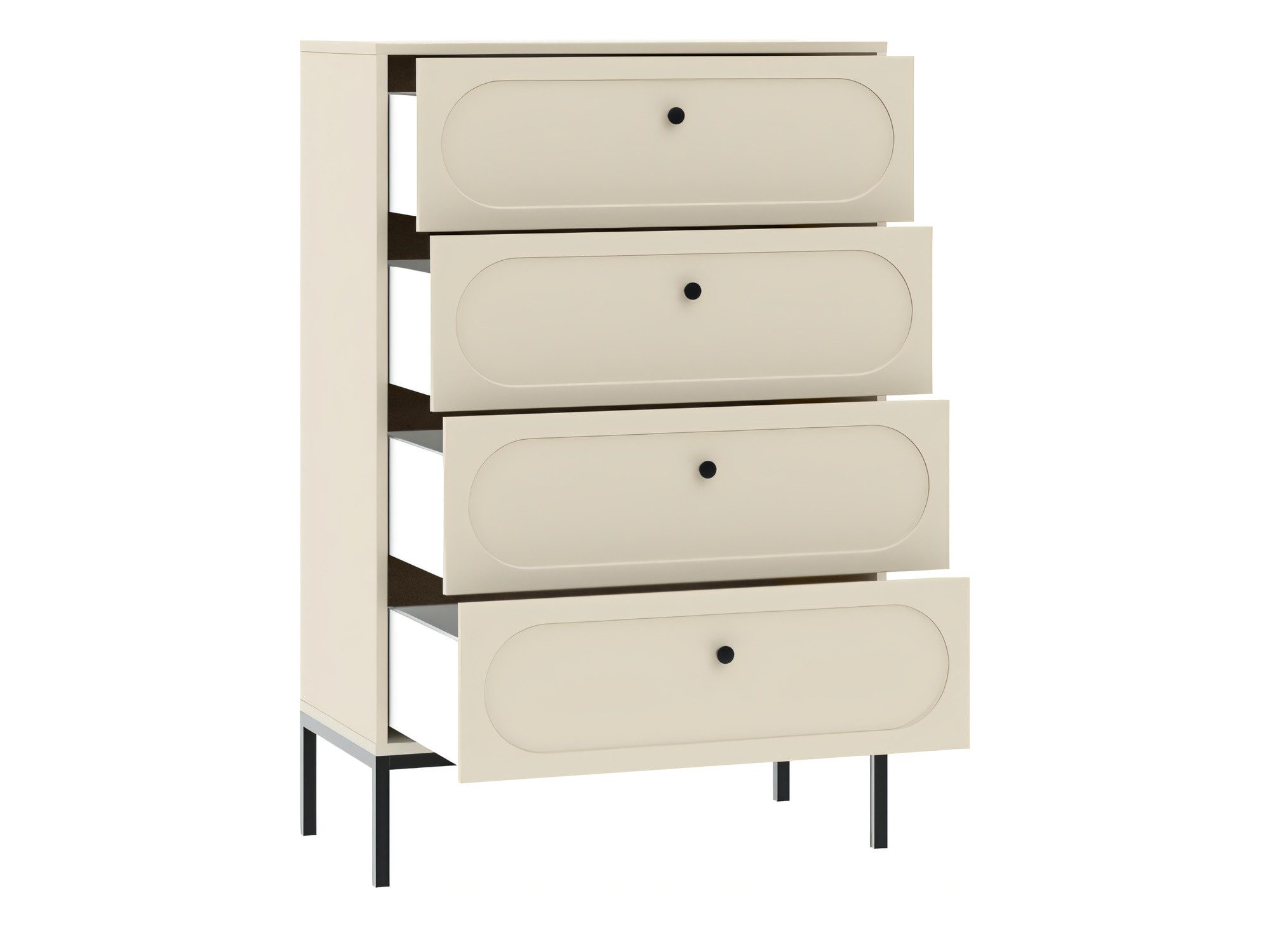 Komoda Munaro 76 cm kaszmir z 4 szufladami