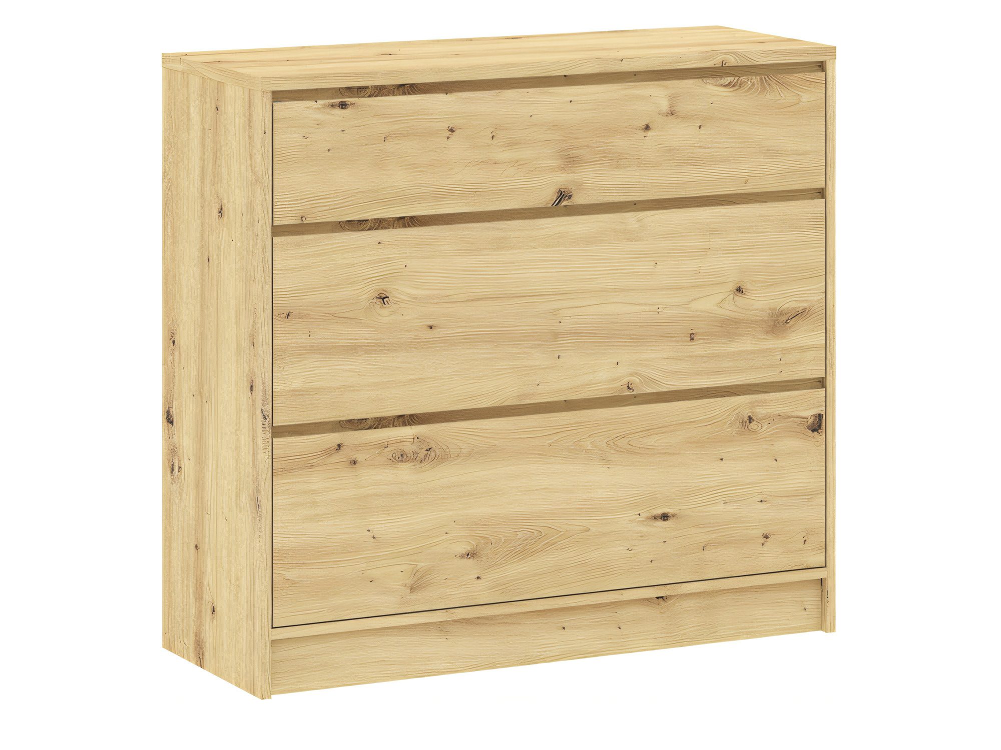 Kommode mit 3 Schubladen Sorvello 99 cm in Artisan Eiche