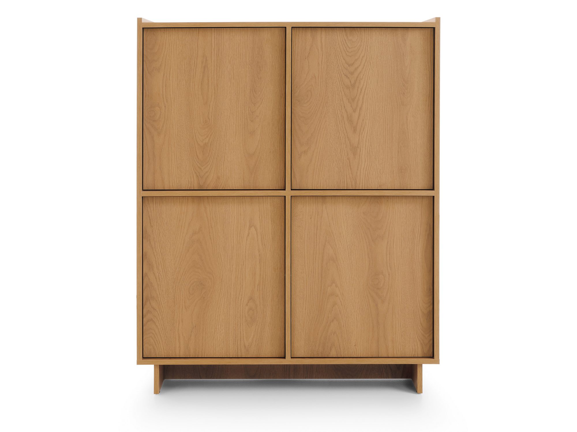 Hohe Kommode Hanami 98 cm in Karamelleiche-Dekor – Frontansicht