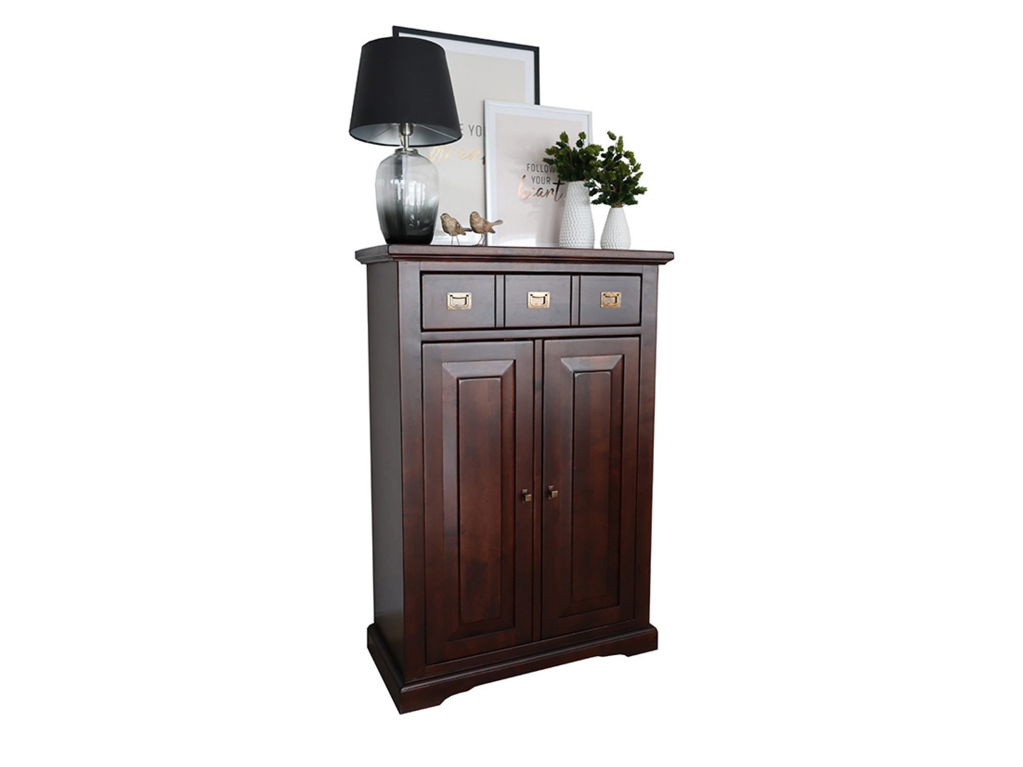 Hohe Kommode LOGAN 96 cm, Schrägansicht