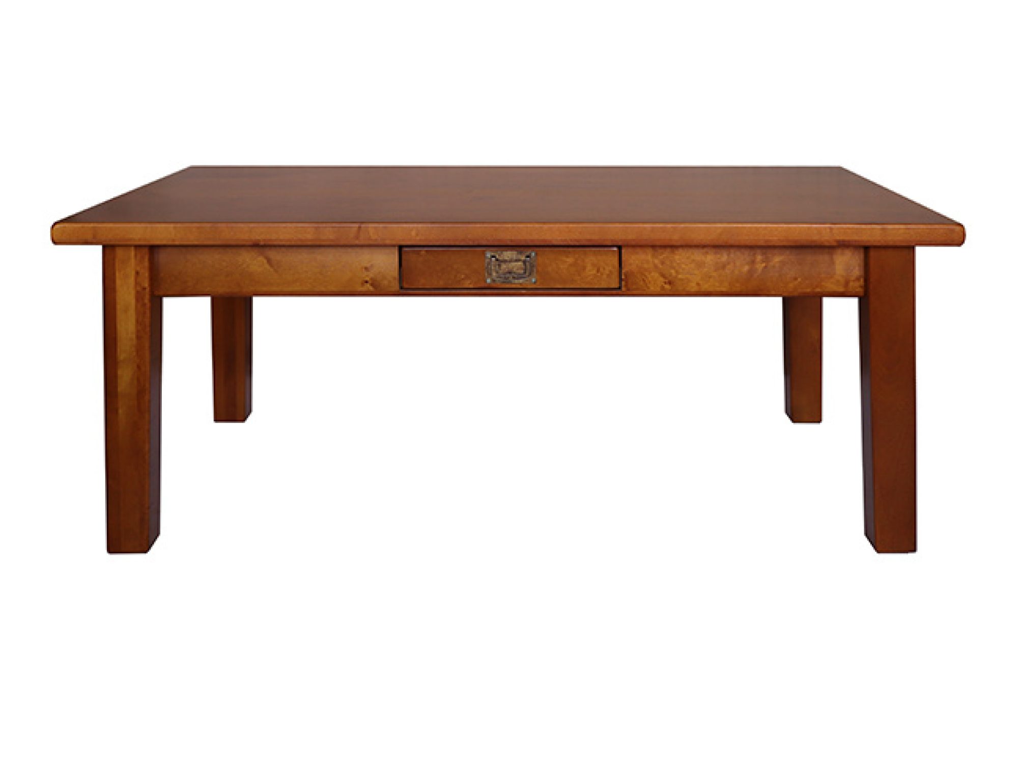 Couchtisch mit Schublade LOGAN 130 × 70 cm – Massivholzfront
