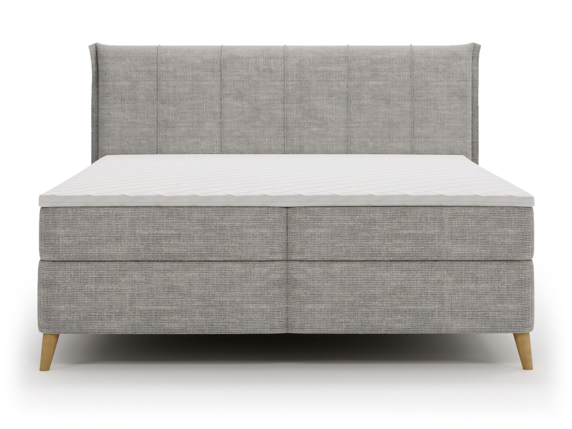 Modernes Doppel-Boxspringbett mit Bettkasten und Topper VELVIRA