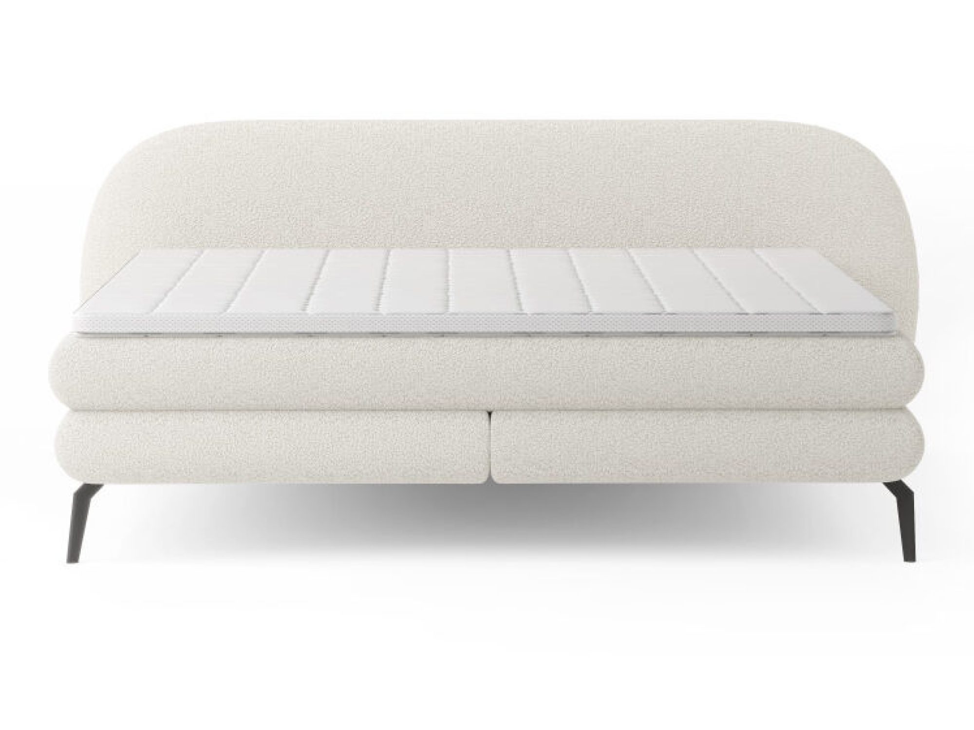 Gepolstertes Boxspringbett mit Kopfteil 140–180x200 cm OVELLO