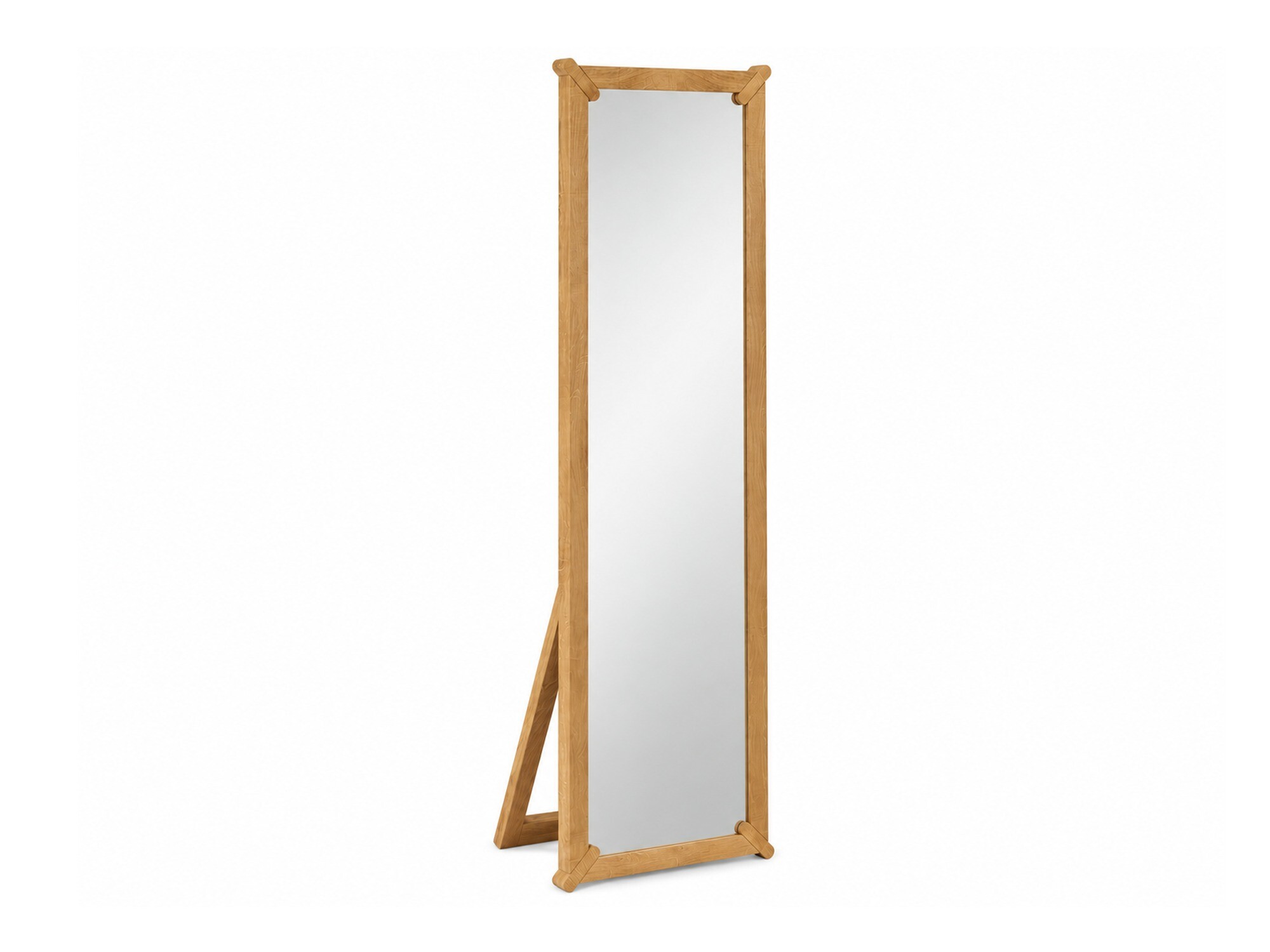 Lustro stojące dębowe Daverna 179 cm w kolorze naturalnego dębu – zdjęcie produktu na białym tle
