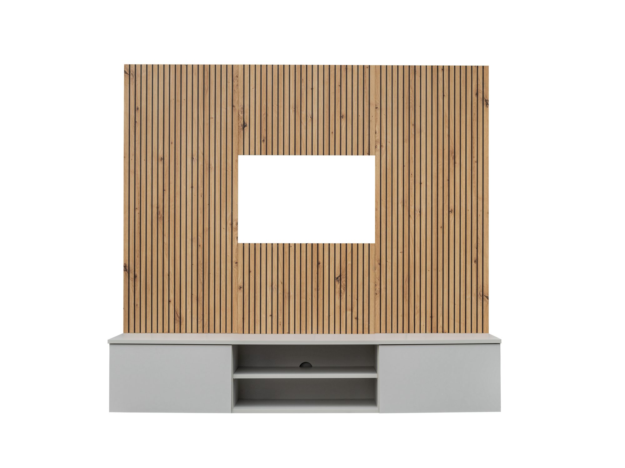 TV-Wohnwand Xarivo 160 cm mit Lamellenpaneel