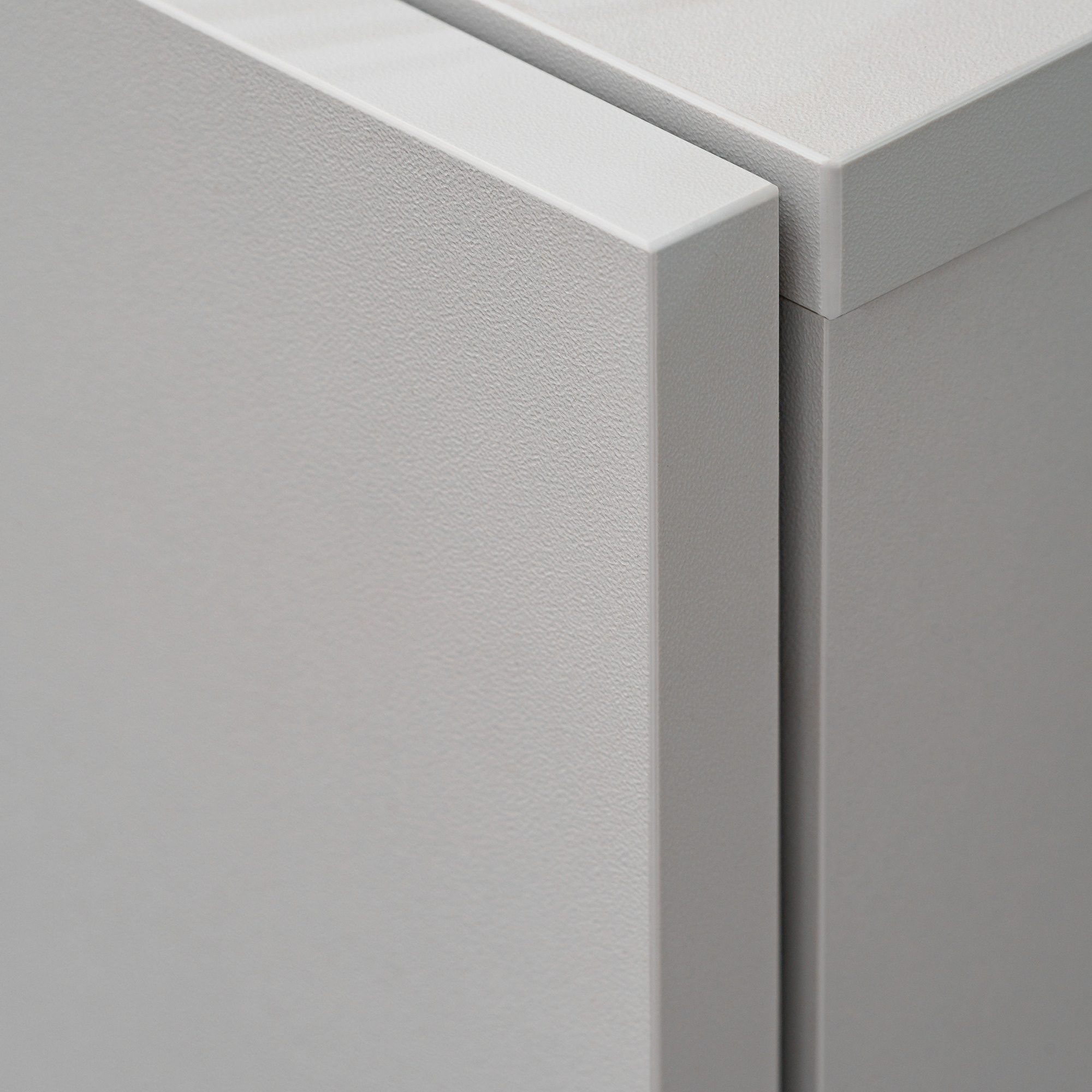 TV-Wohnwand Xarivo 200 cm mit LED-Vitrine und Paneel im geometrischen Muster – Bild 5