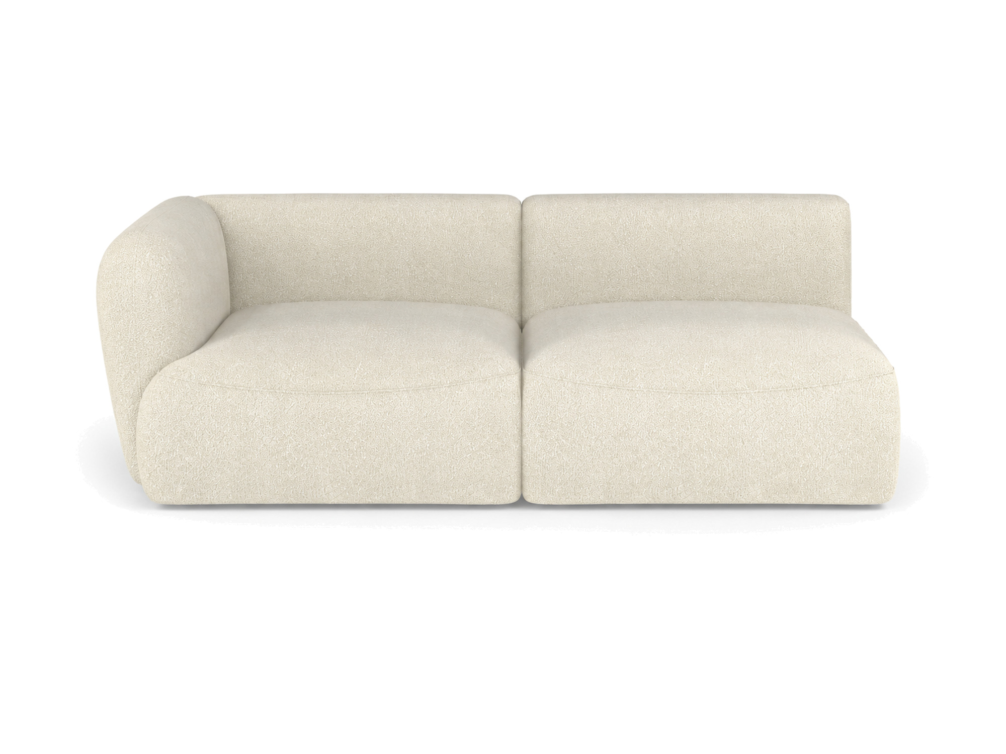 Sofa-Seitenmodul Rovelia 188 cm mit Armlehne links auf weißem Hintergrund