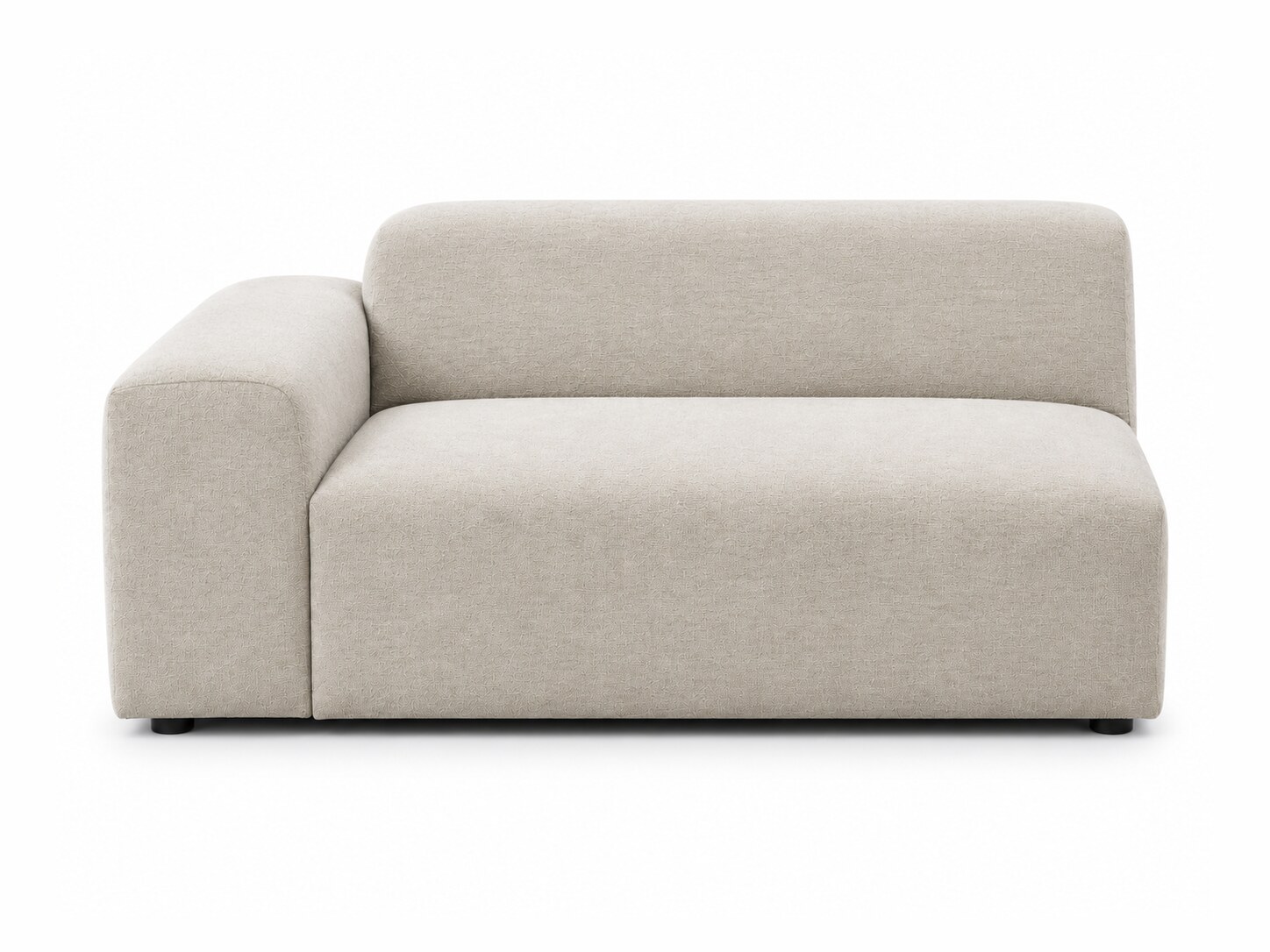 2-Sitzer-Modul mit Armlehne Astrevia 148 cm, Frontansicht auf weißem Hintergrund