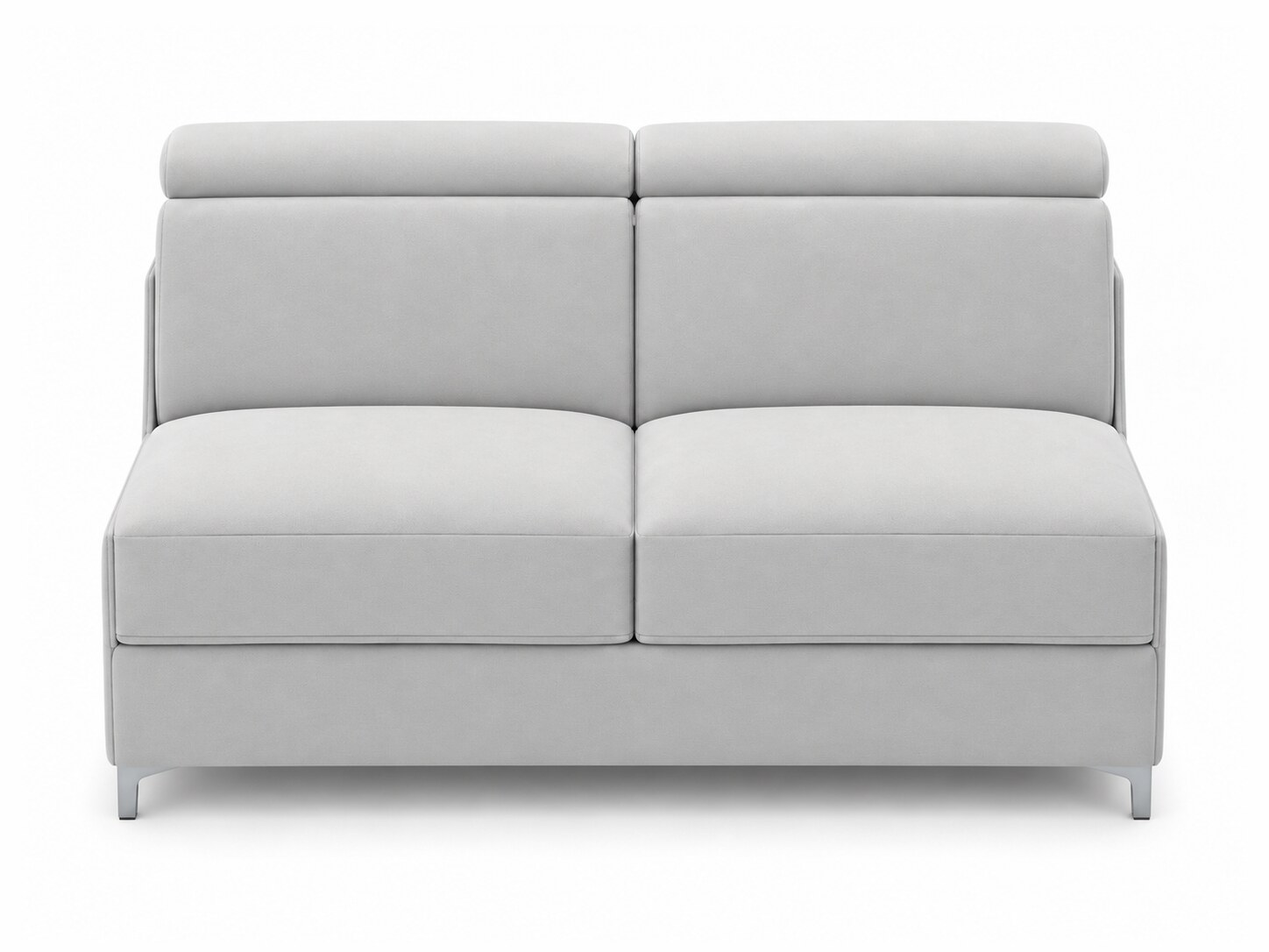 Nobravio 2-Sitzer-Modul 120 cm mit Bettkasten, Frontansicht auf weißem Hintergrund