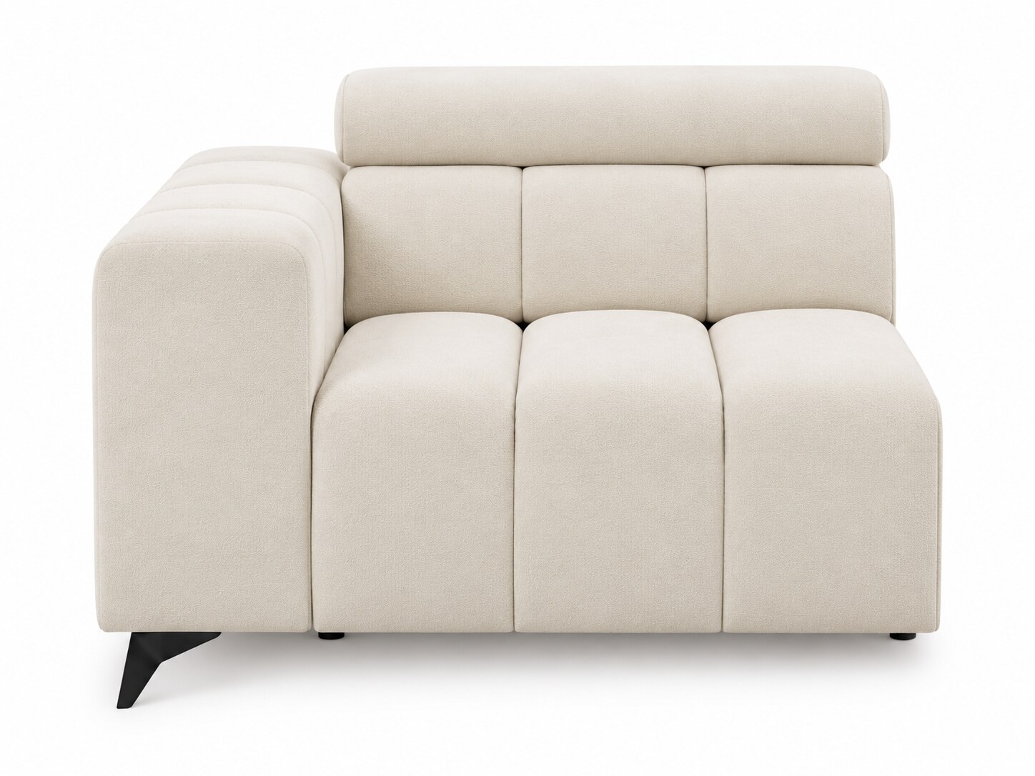 1-Sitzer-Modul mit Armlehne Virvento 105 cm, Frontansicht, weißer Hintergrund