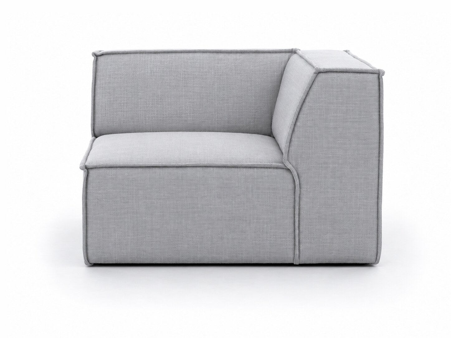Quadratisches Eckmodul Mervino 102 cm, Frontansicht vor weißem Hintergrund