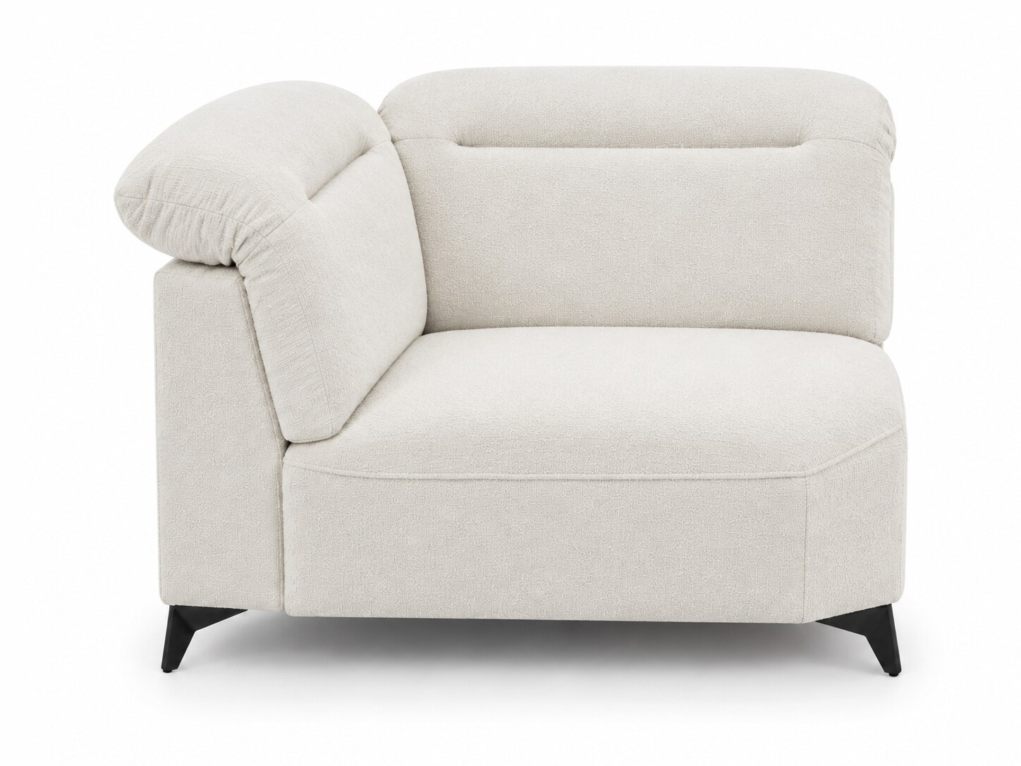 Nelvaro Eckmodul 119 cm mit abgeschrägter Front, Frontansicht auf weißem Hintergrund