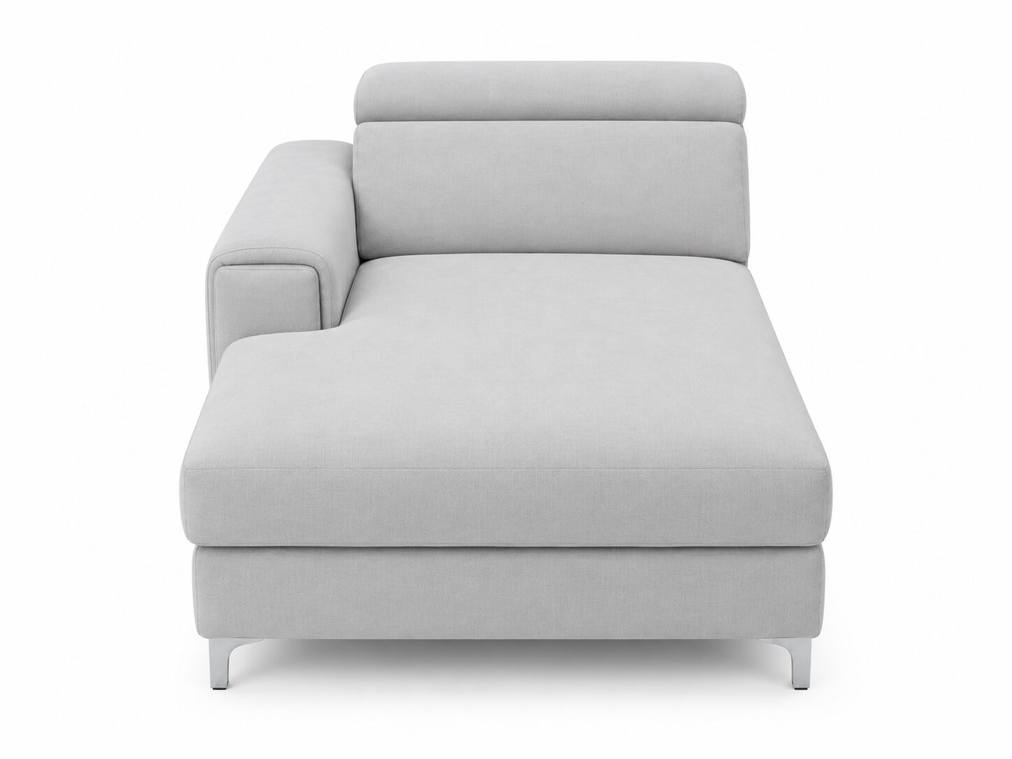 Otomanový modul s područkou Nobravio 105 cm, pohled zepředu, na bílém pozadí