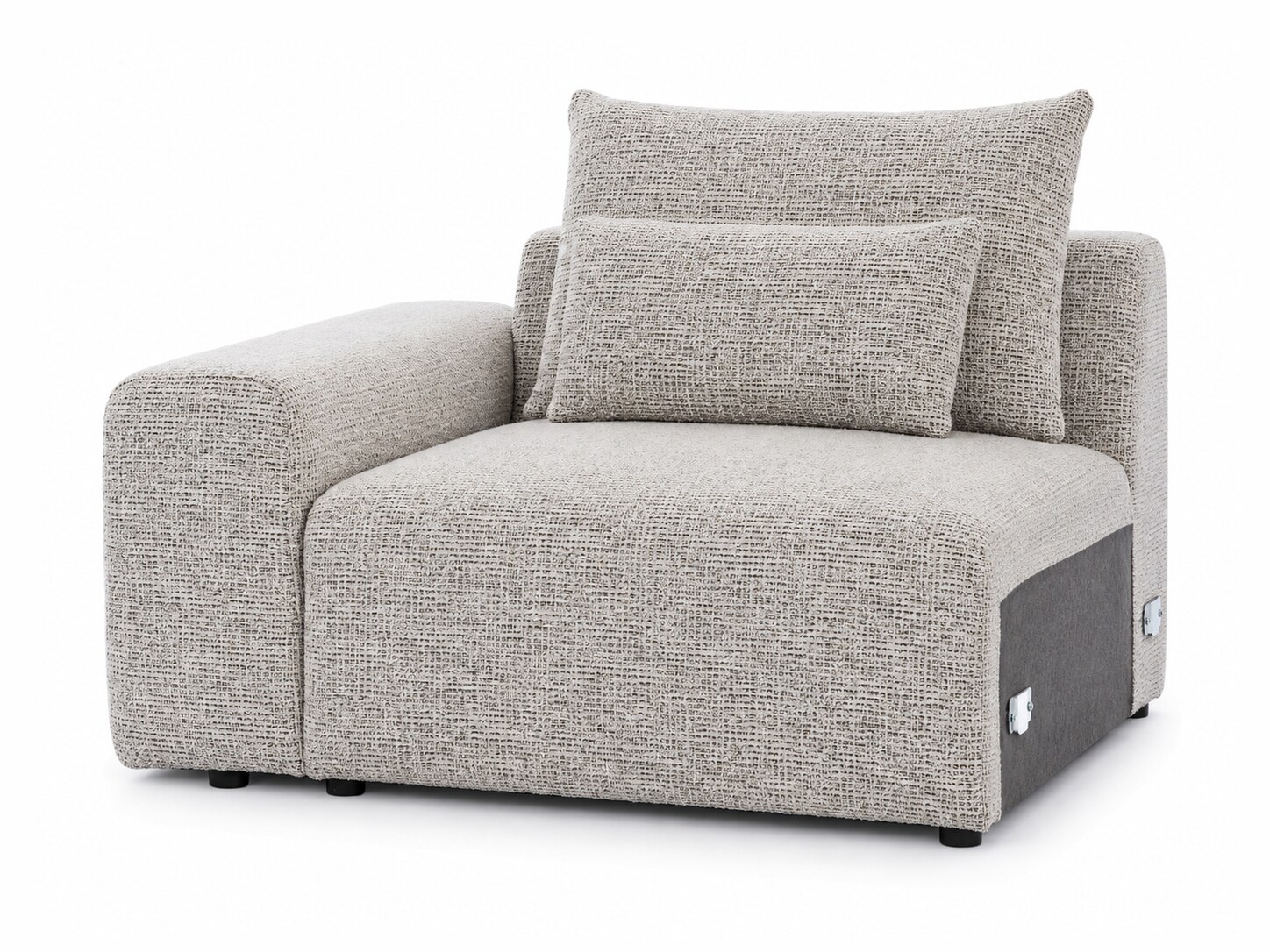 Ildaro 1,5-Sitzer-Modul mit Armlehne, 123 cm, vor weißem Hintergrund
