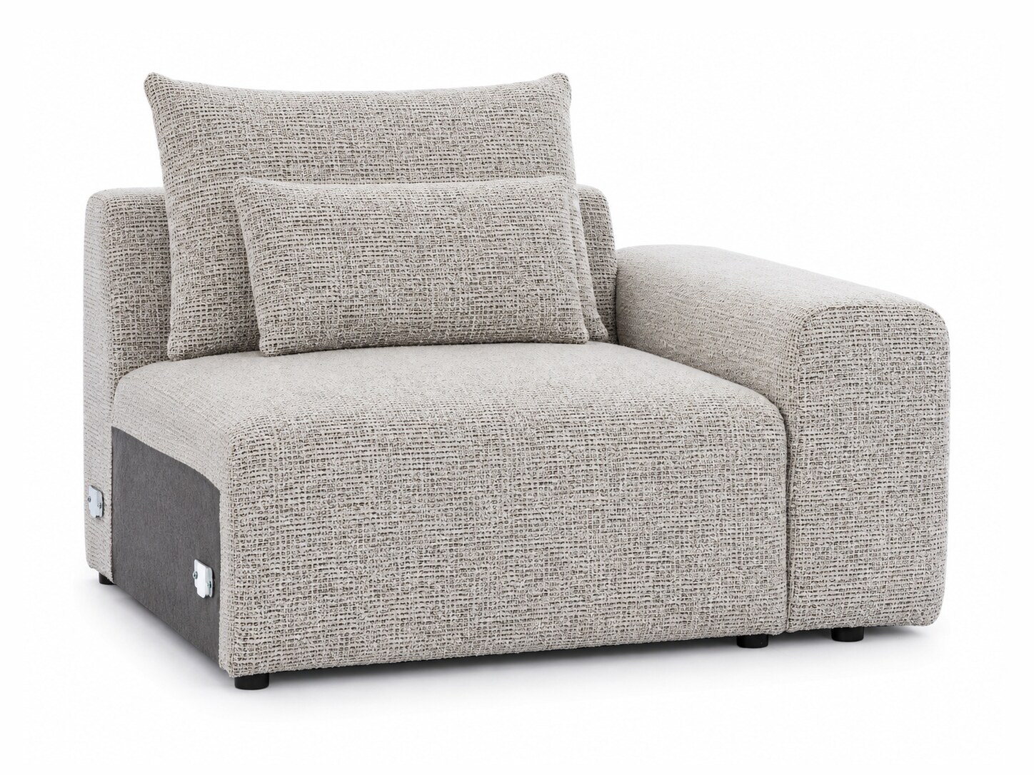Ildaro 1,5-Sitzer-Modul mit Armlehne, 123 cm, vor weißem Hintergrund