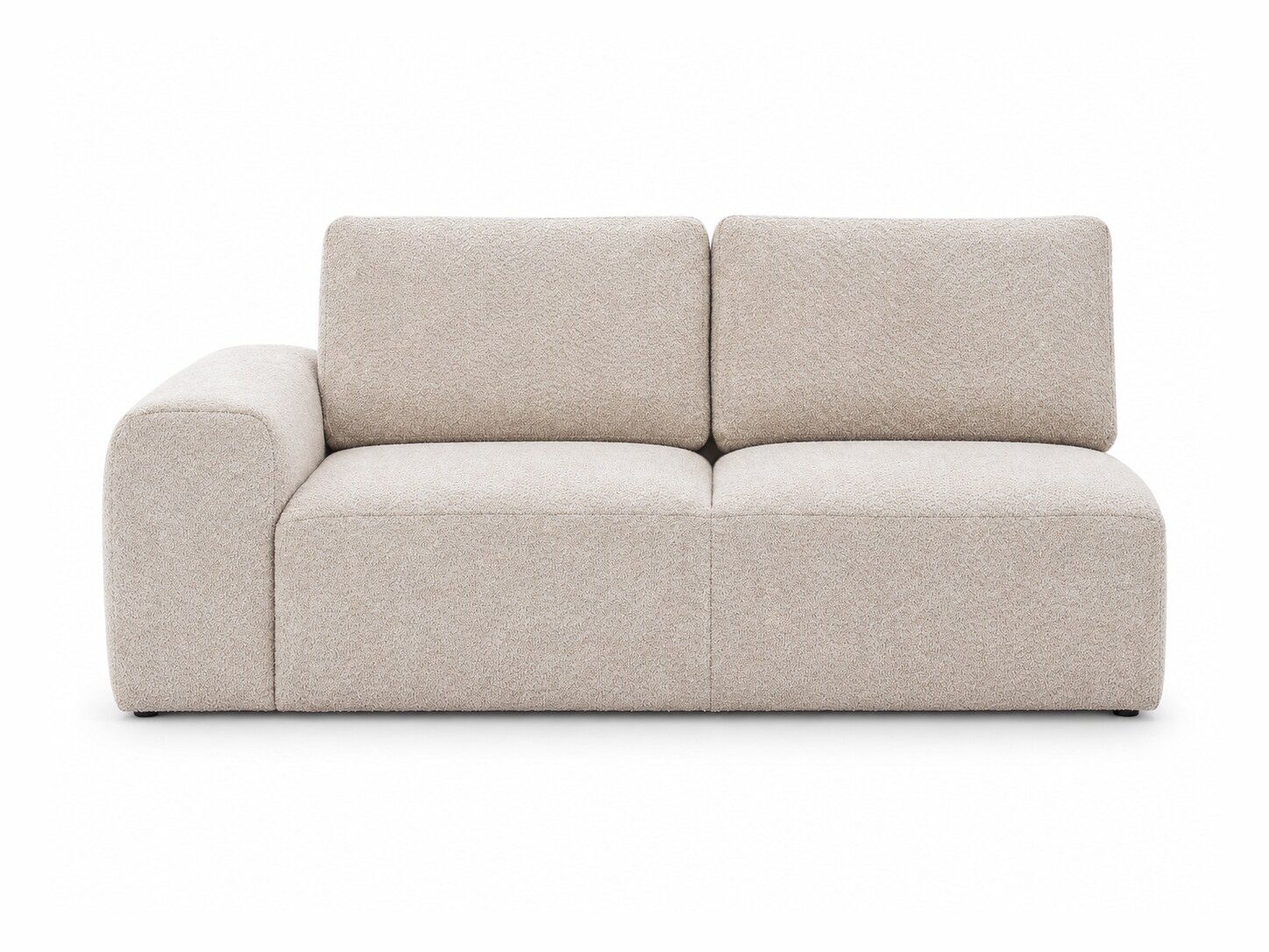 Třímístný modul s područkou Gavirno 182 cm, čelní pohled, na bílém pozadí