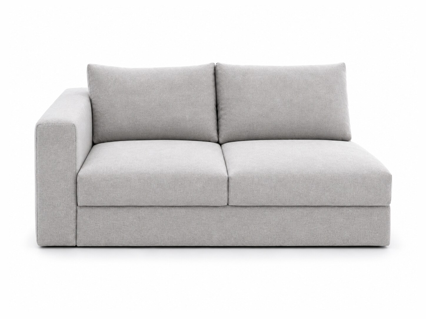 Třímístný modul s područkou Quarvino 182 cm, pohled zepředu na bílém pozadí