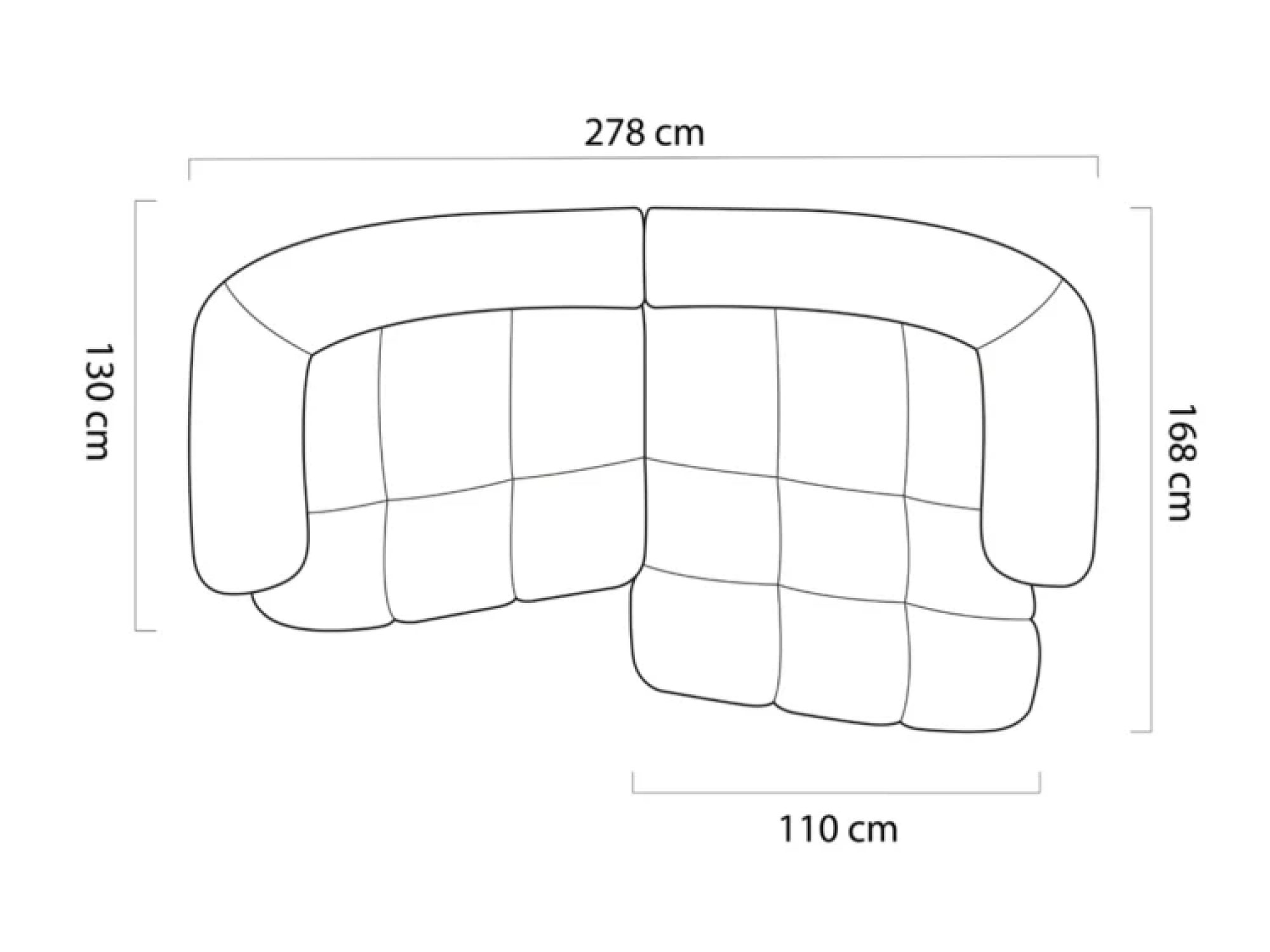 Rohová sedací souprava Bessaro 278 cm – pohled 6