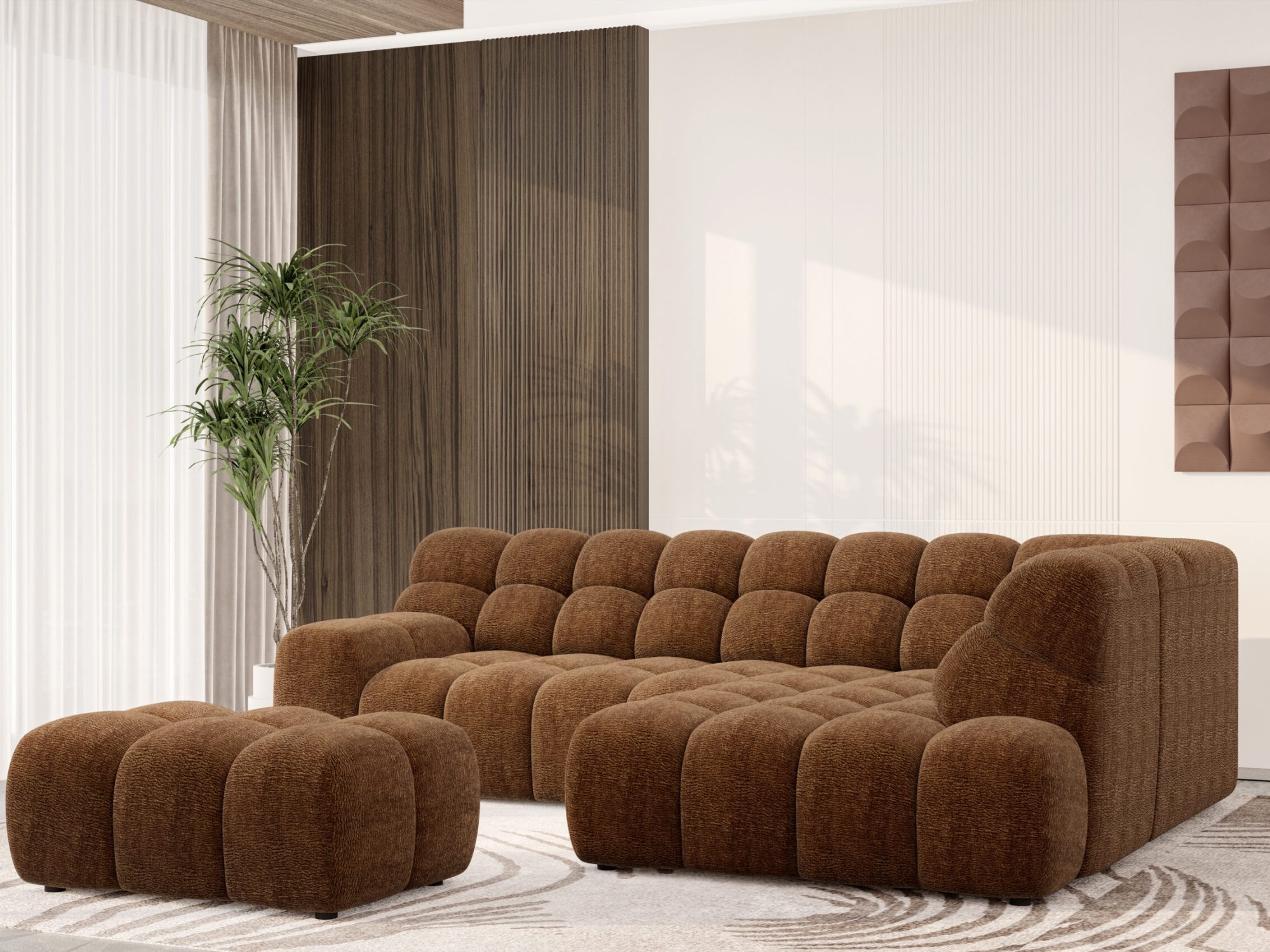 Rohová sedací souprava Campello 287 cm – detail konstrukce
