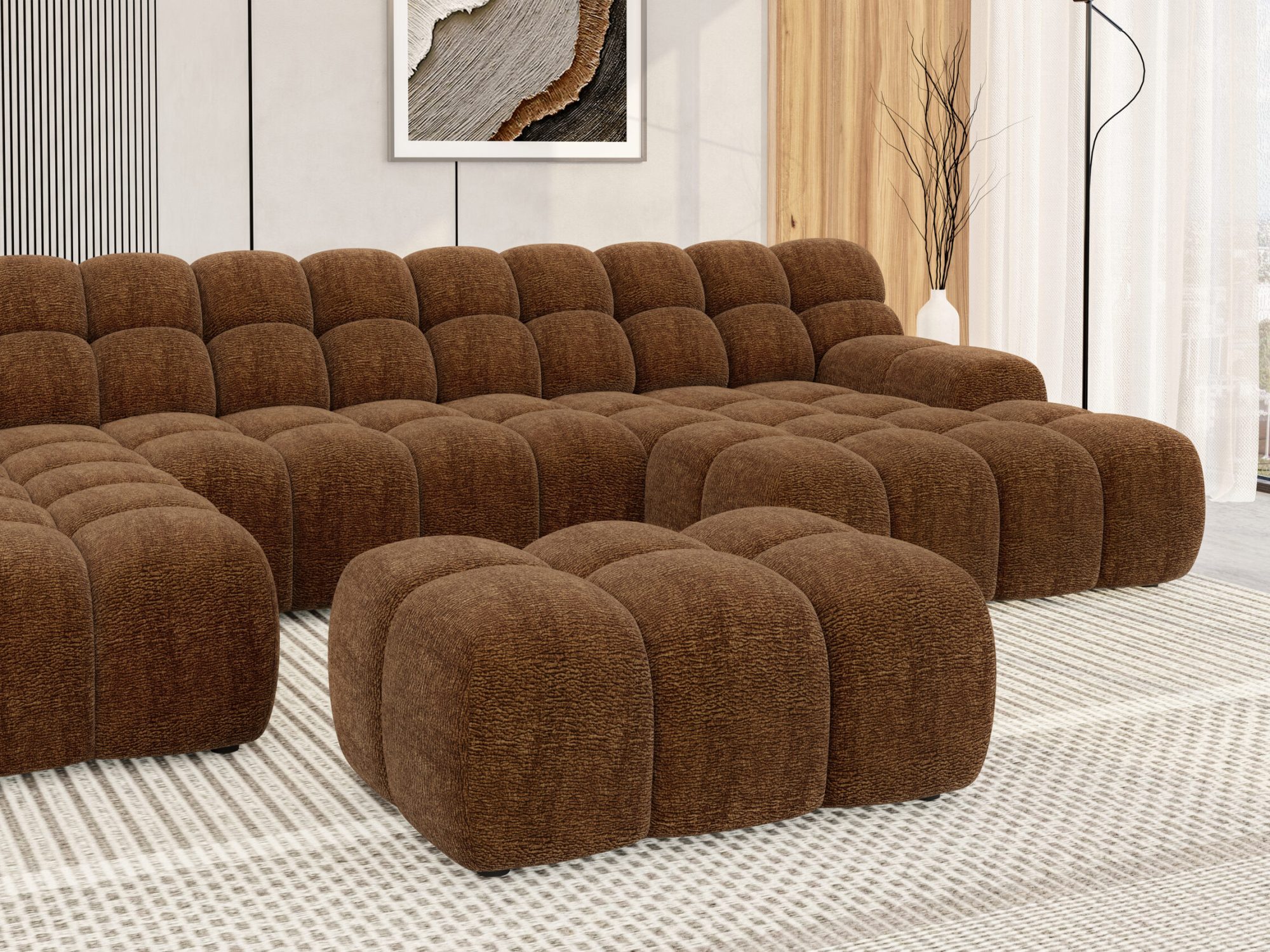 Ecksofa Campello 385 cm mit Verstellfunktion