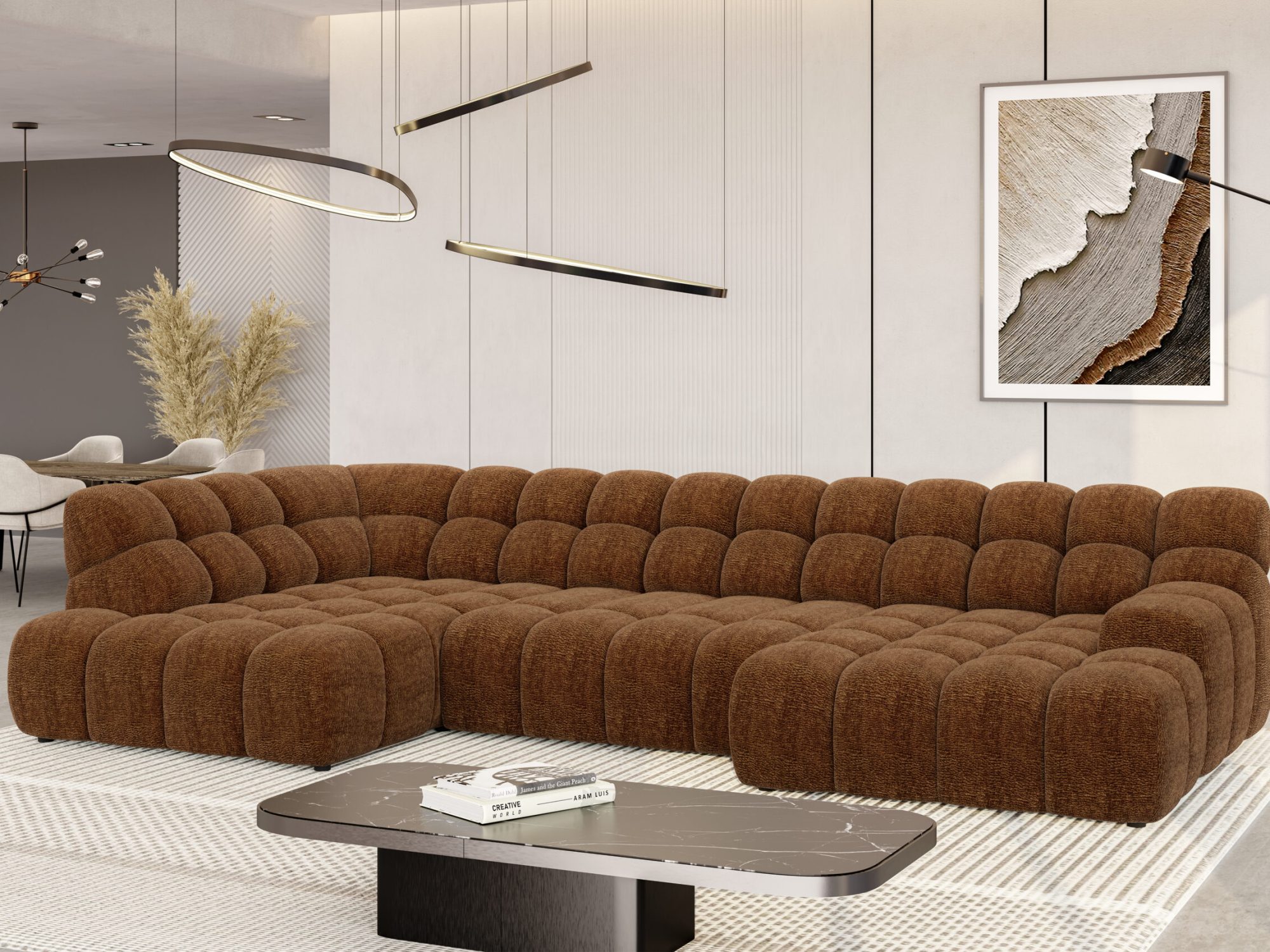 Ecksofa Campello 385 cm in Perspektivansicht
