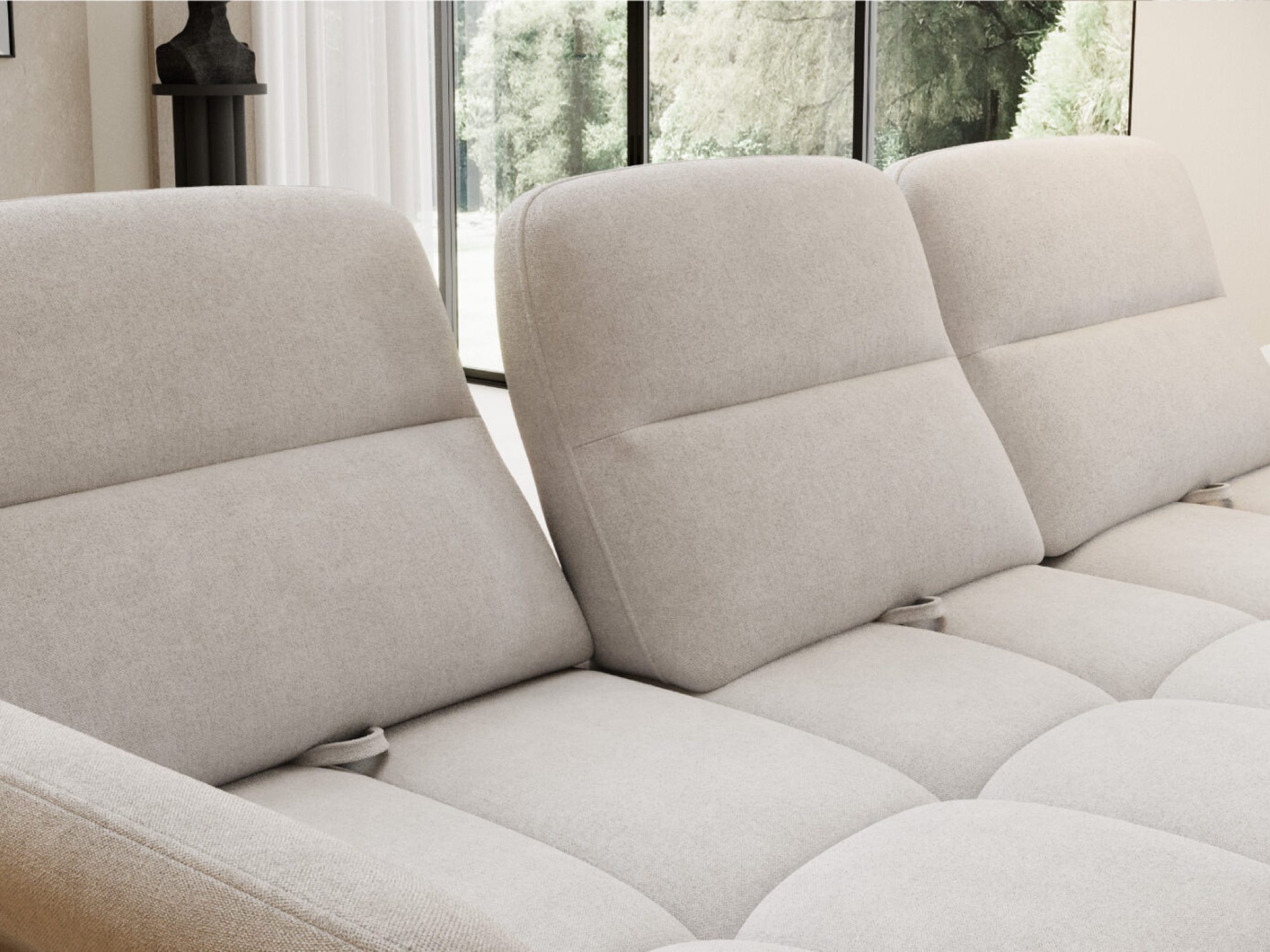 Ecksofa Falvero 284 cm im Wohnzimmer-Ambiente