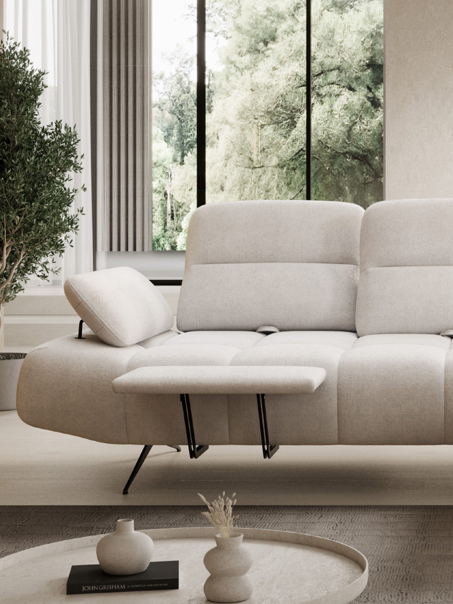 Ecksofa Falvero 284 cm mit Verstellfunktion