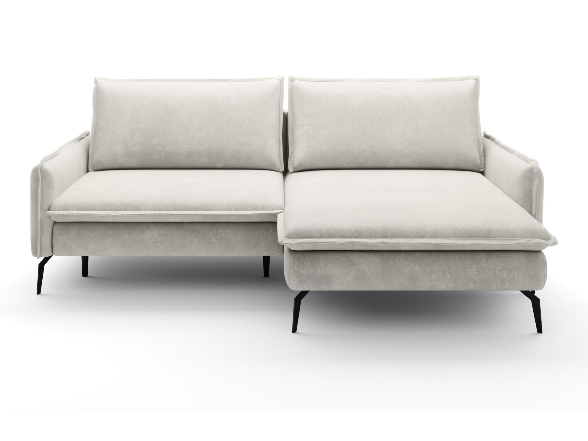 Kompaktes Ecksofa Glorviano 226 cm – Frontansicht