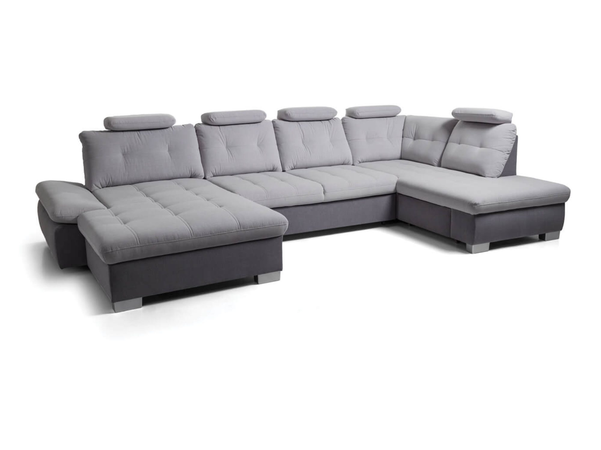 Wohnlandschaft Lambrino in U-Form mit Schlaffunktion, 365 cm