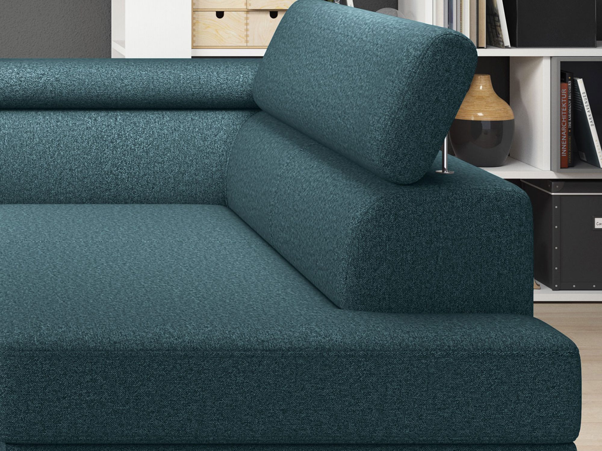 Ecksofa Livaro 249 cm im Wohnzimmer-Ambiente