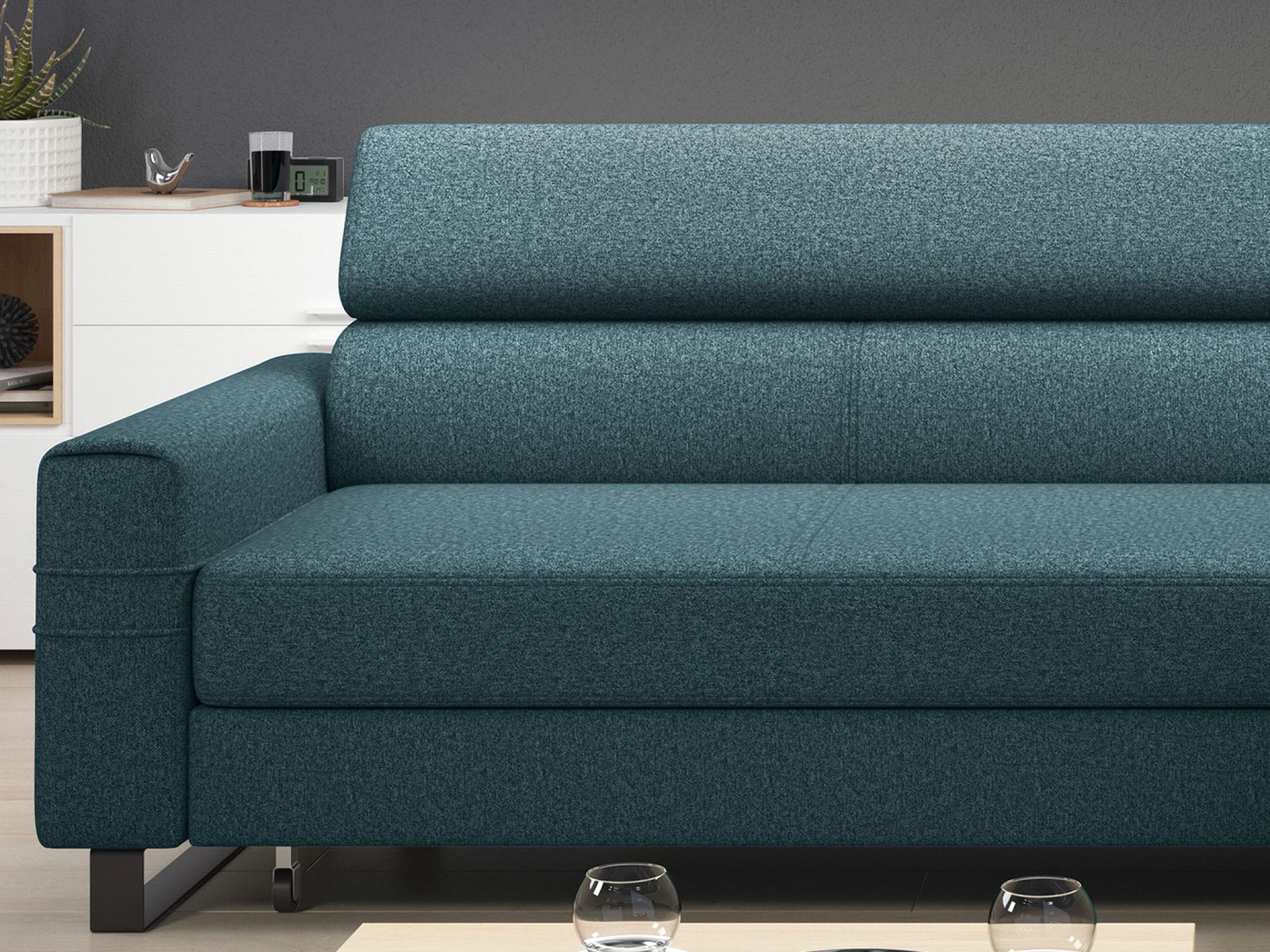 Ecksofa Livaro 249 cm in der Schrägansicht