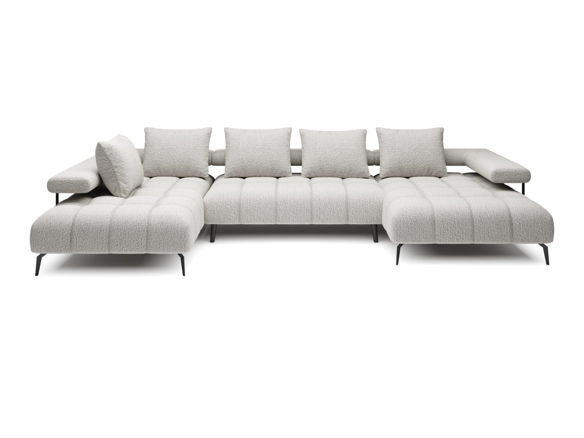 Wohnlandschaft in U-Form mit Schlaffunktion Magnaro 371 cm
