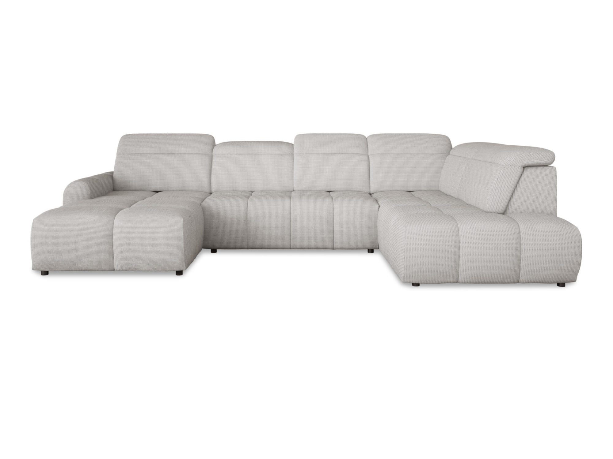 U-Form Wohnlandschaft mit Schlaffunktion und Auszug Matvero 358 cm