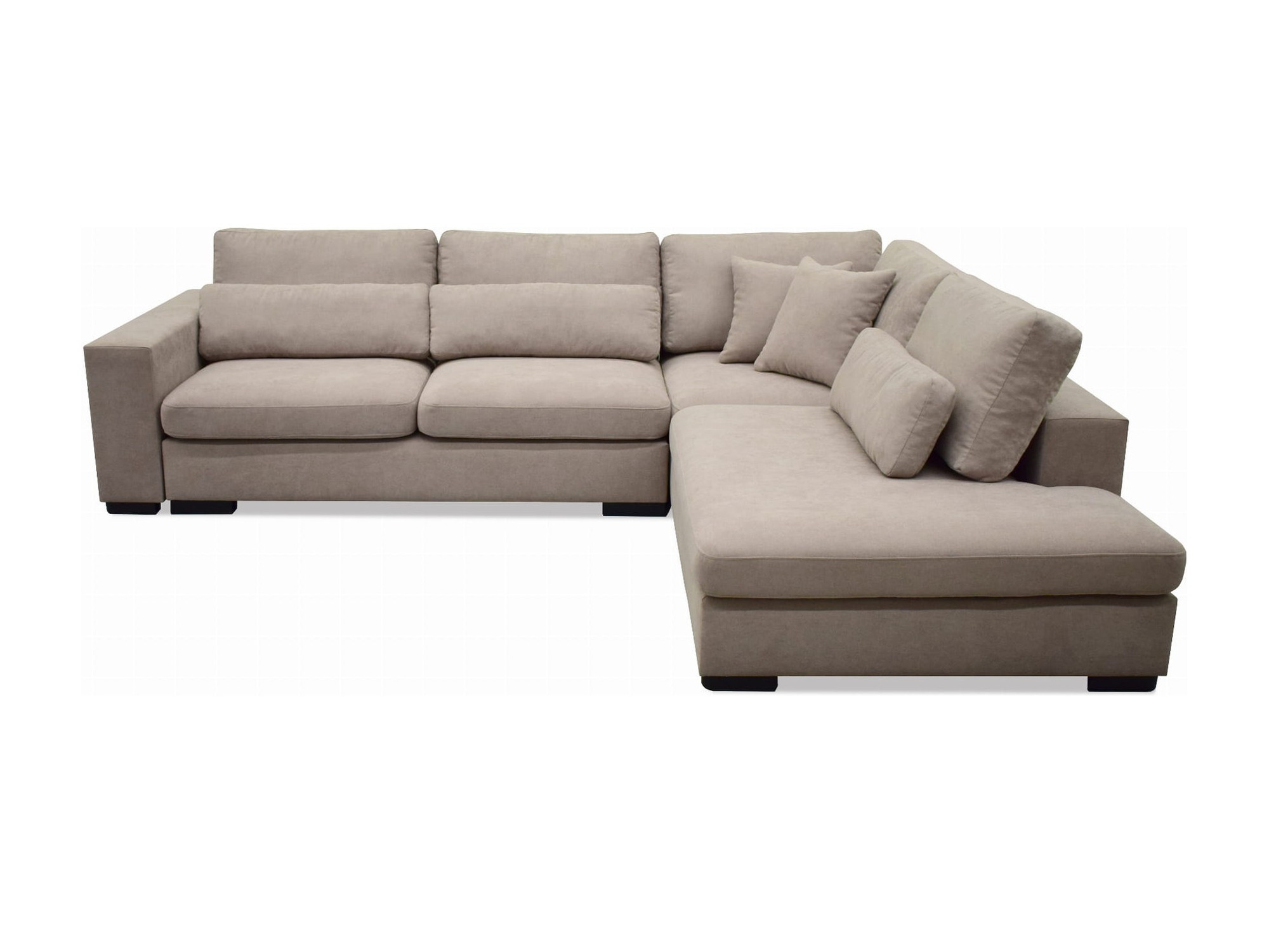 Galvio Modul-Ecksofa in Frontansicht – Eckmodul verbindet 2-Sitzer mit Ottomane