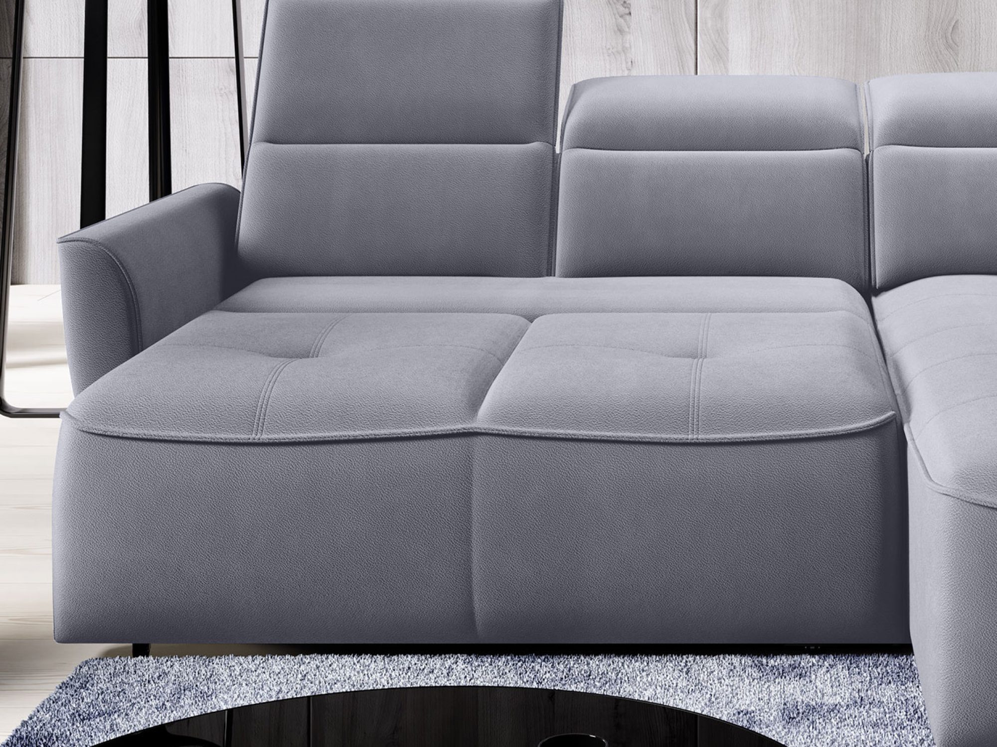 Ecksofa Murviano 261 cm in Perspektivansicht