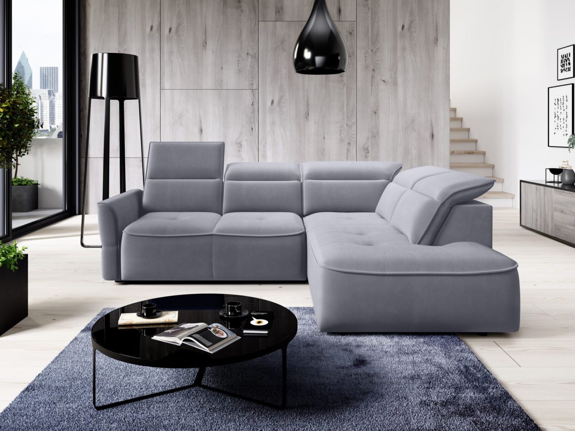 Ecksofa Murviano 261 cm mit Bettkasten