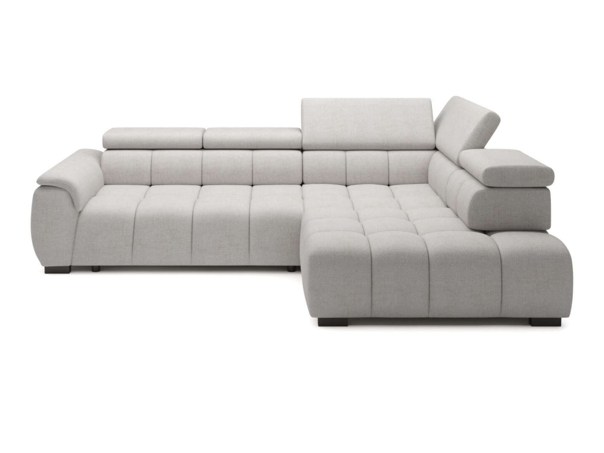 Ecksofa Novario 297 cm beige mit elektrischem Sitzauszug