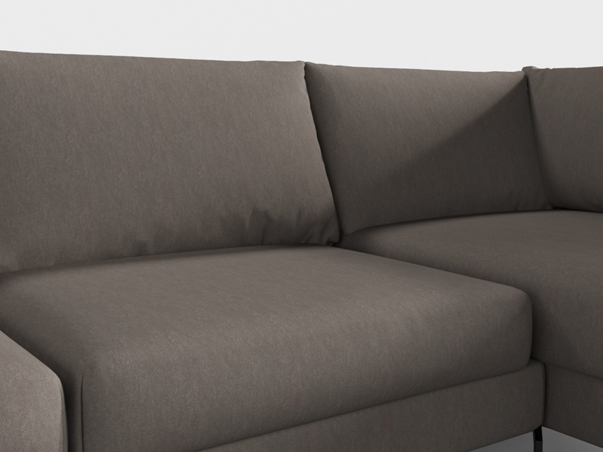 Polsterecksofa Lorvessa 270 cm Grau im Wohnambiente 2