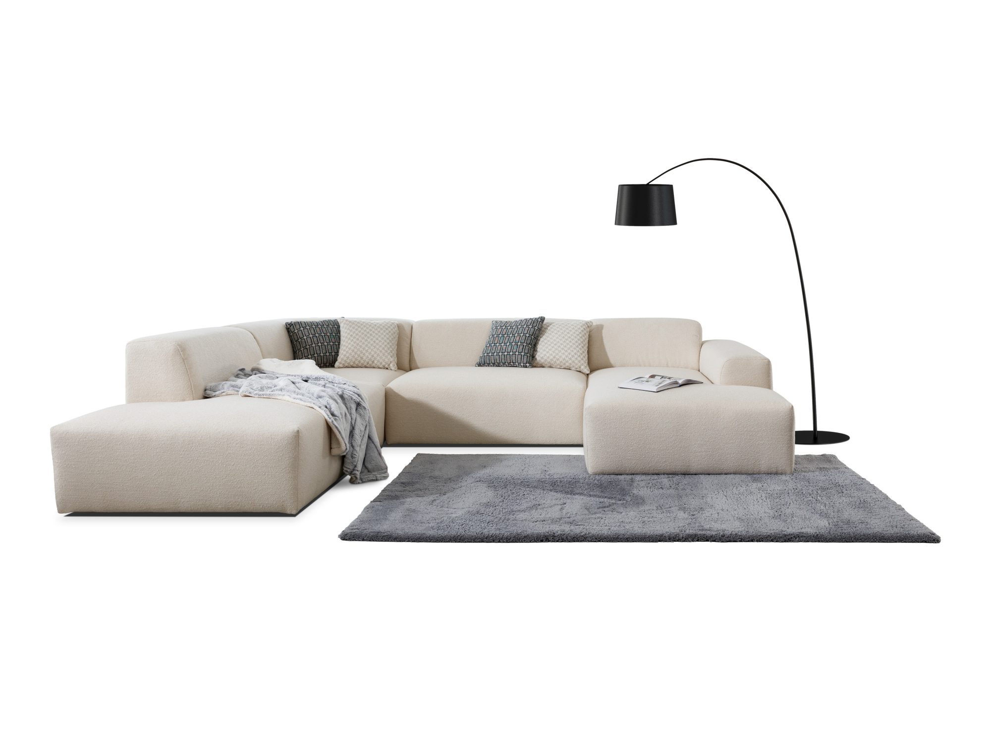 Wohnlandschaft Astrevia in U-Form mit Ottomane, 327 cm – Bild 2