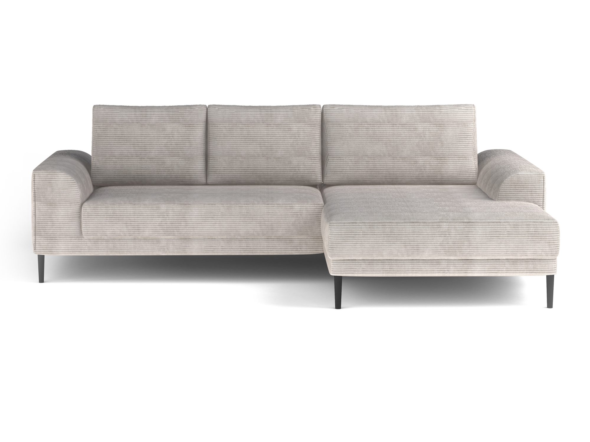 Ecksofa Capviano 276 cm, Frontansicht auf weißem Hintergrund