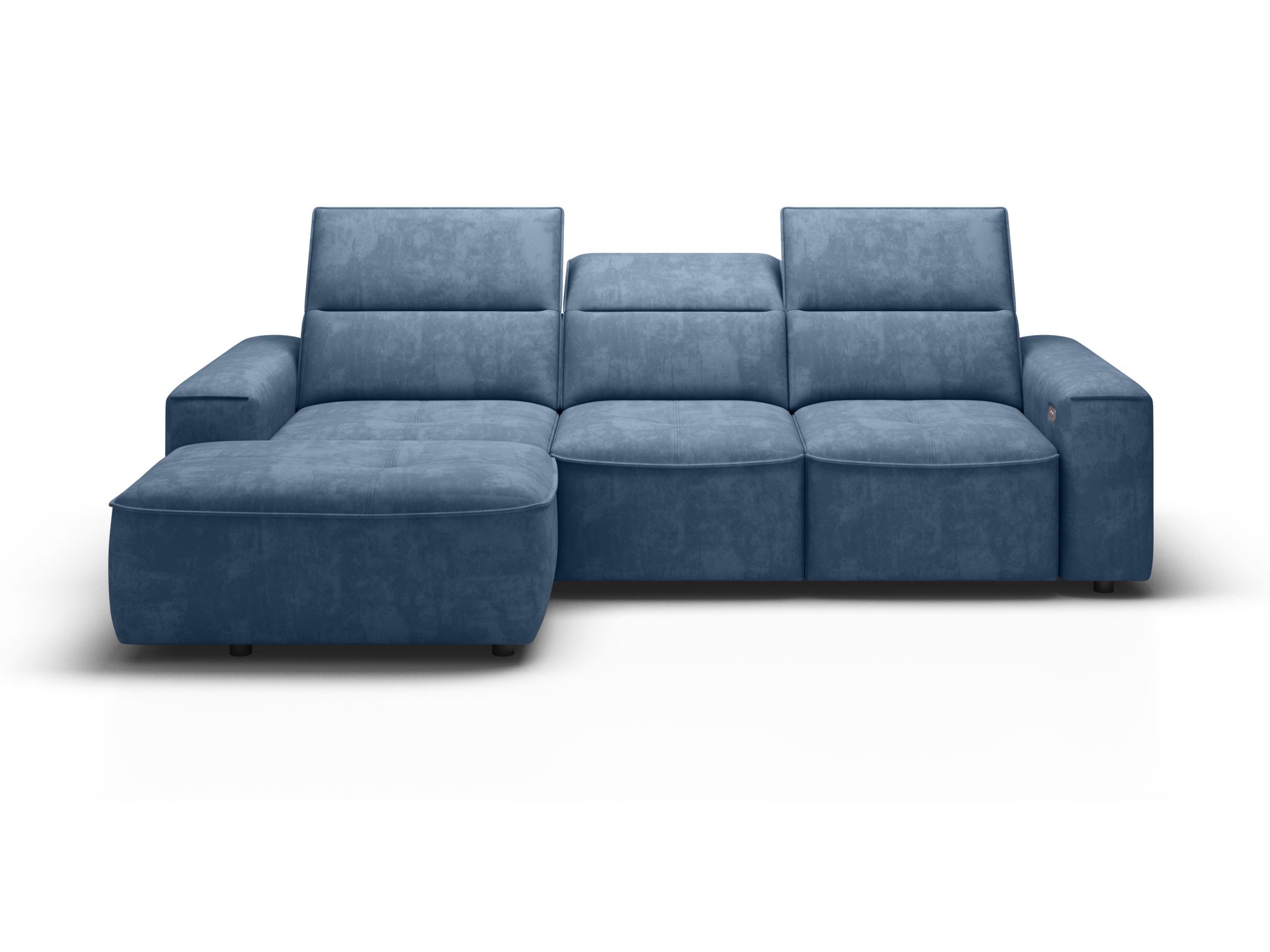 Ecksofa Colviano 275 cm in Frontansicht auf weißem Hintergrund