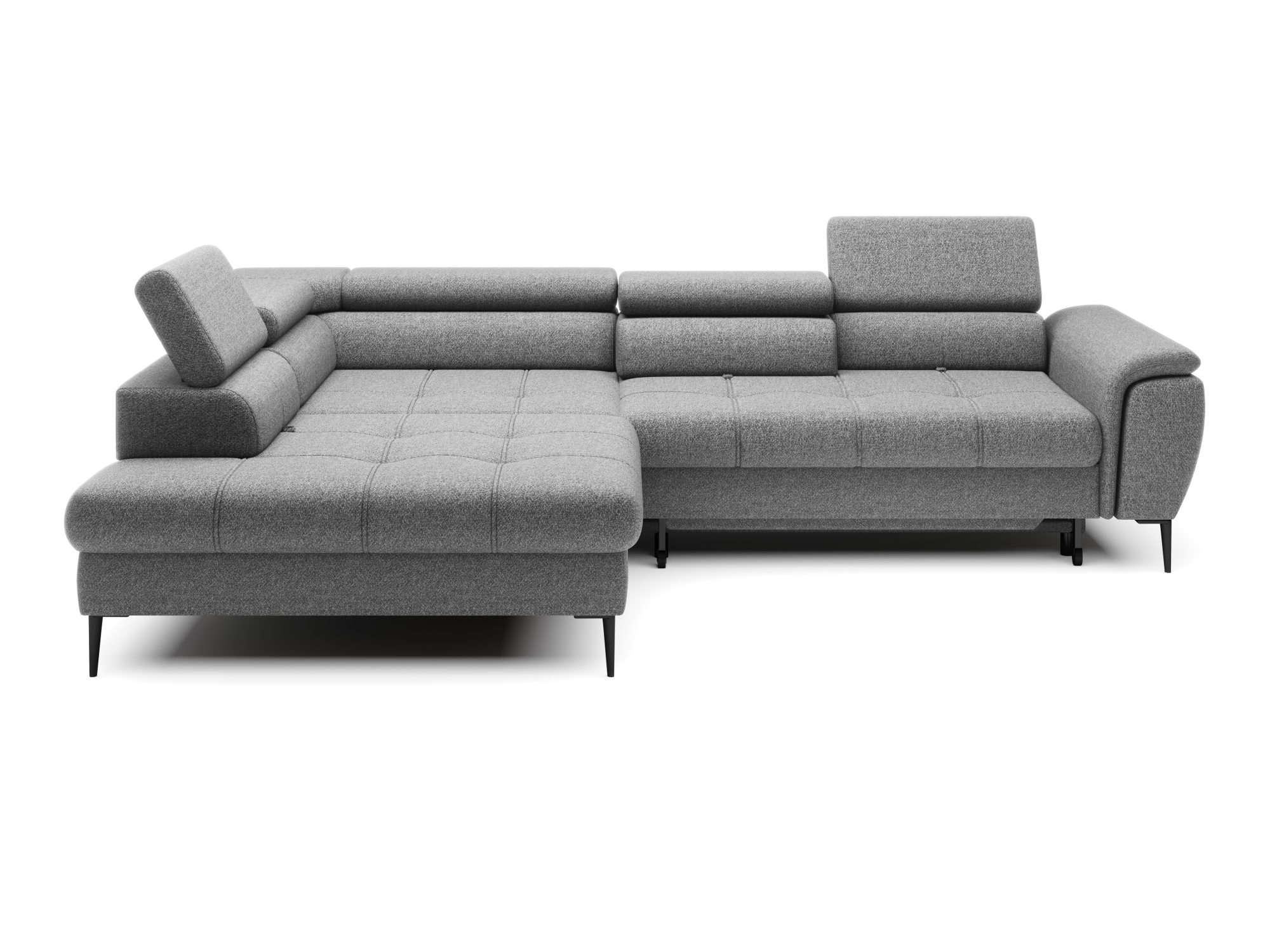Ecksofa Denviro 288 cm in Frontansicht vor weißem Hintergrund