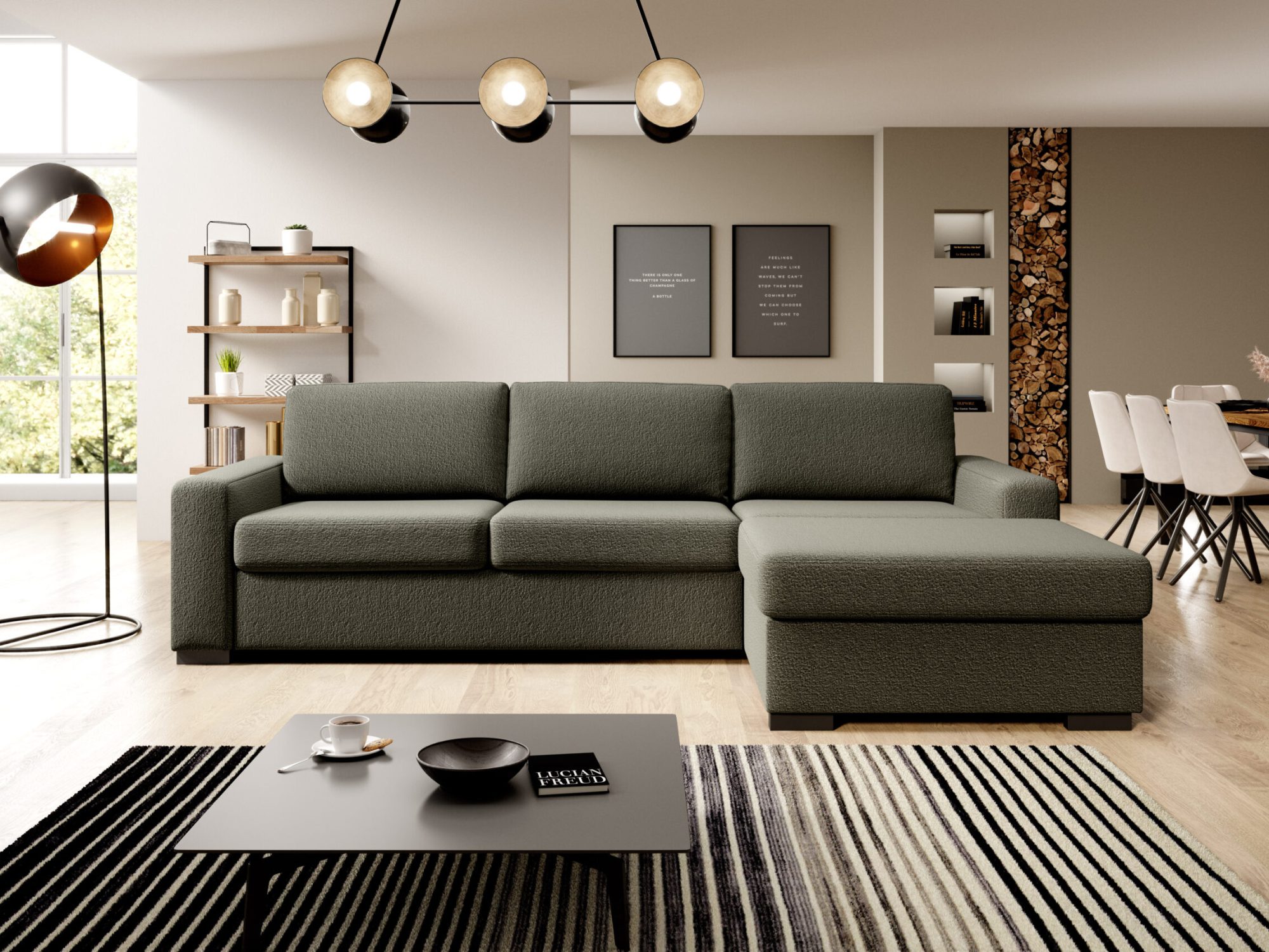 Ecksofa mit Schlaffunktion Vanvero 263–303 cm in Raumszene 5