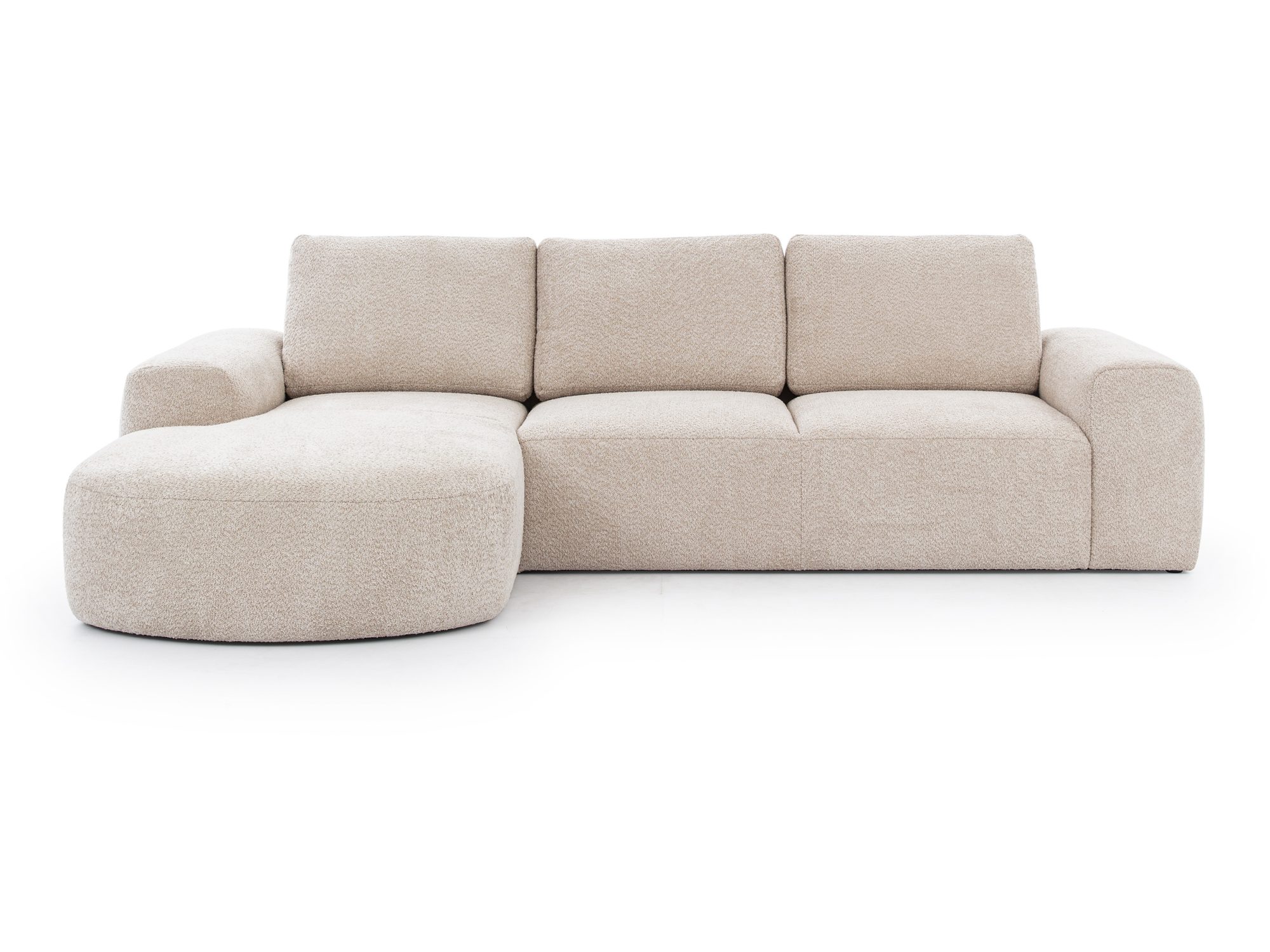 Ecksofa Gavirno mit Ottomane und weichen Kissen, 288 cm