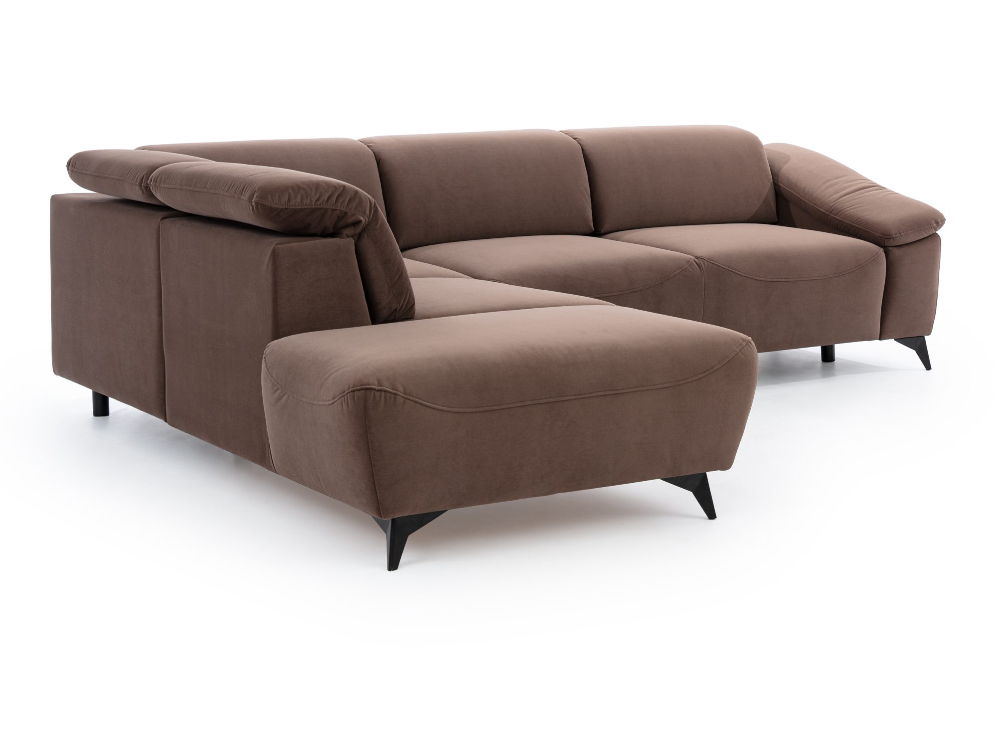 Ecksofa Vilmaro mit Ottomane in Schrägansicht