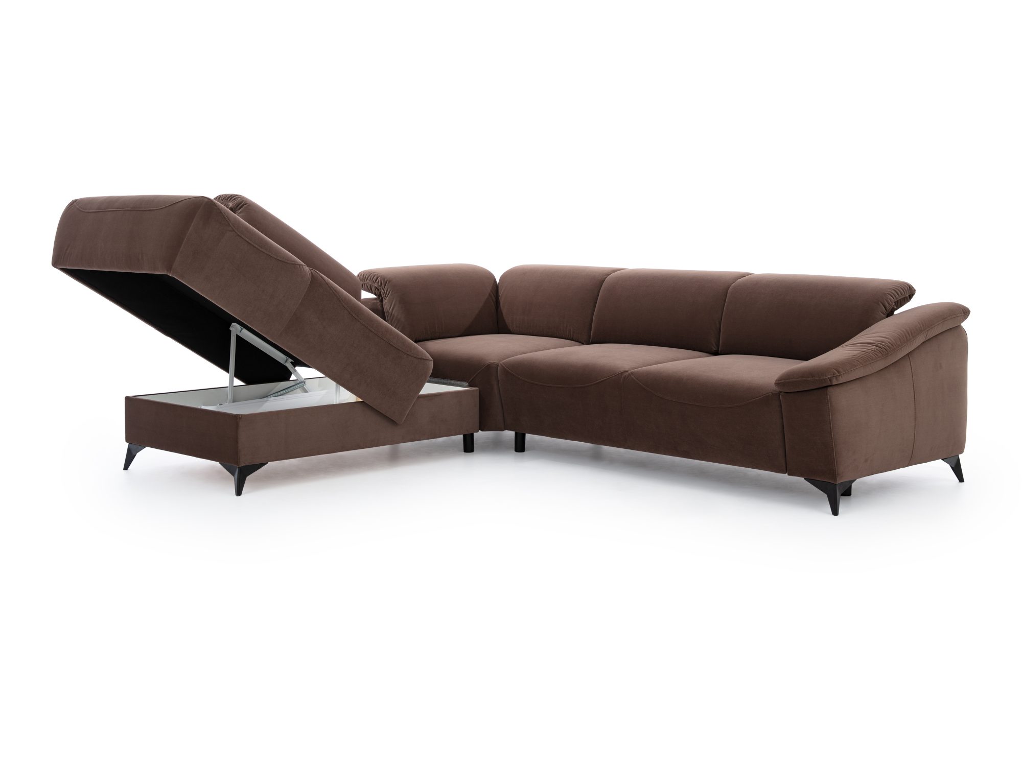 Bettkasten in der Ottomane des Ecksofas Vilmaro