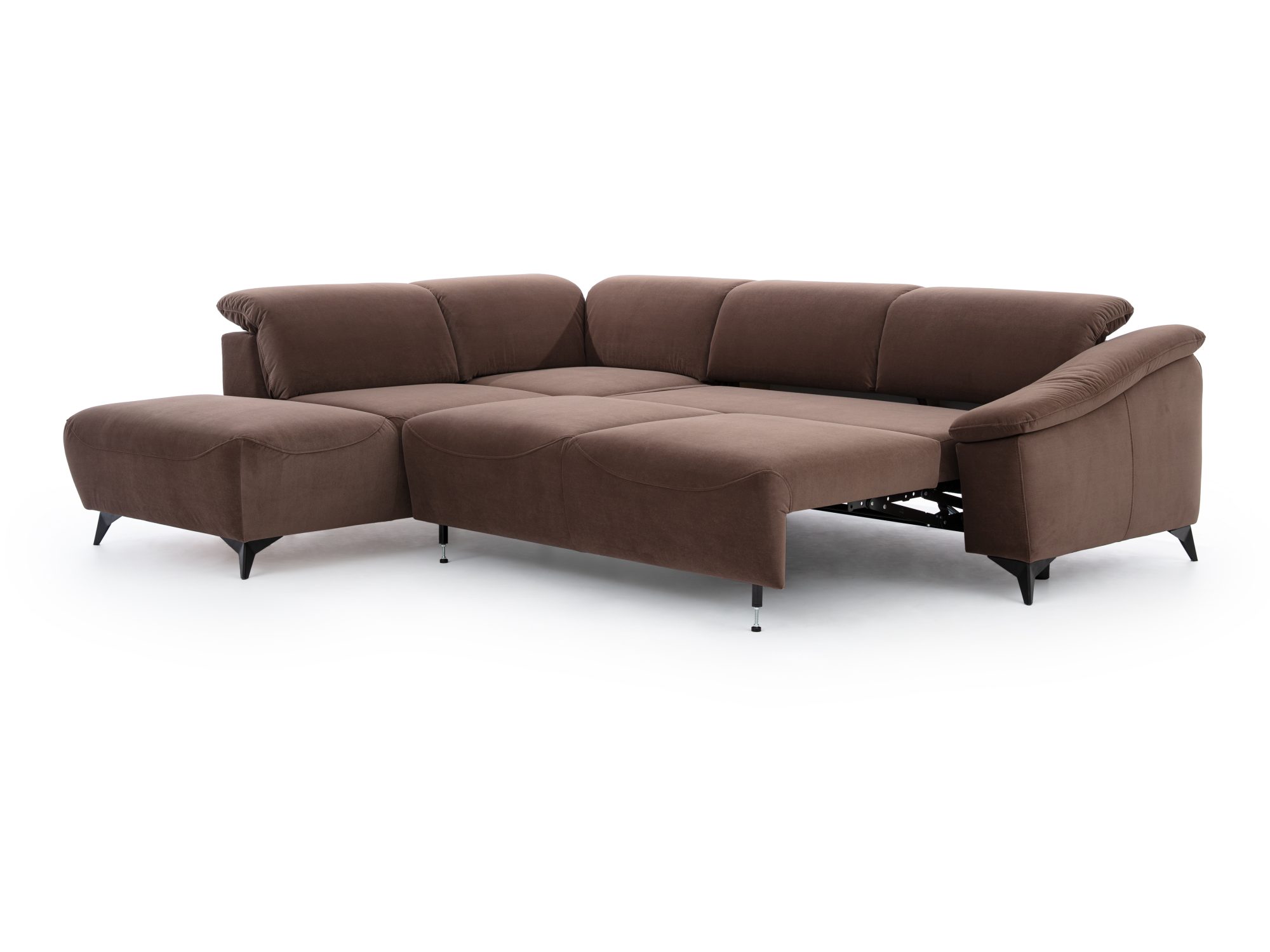 Ecksofa Vilmaro mit Ottomane und ausgezogener Schlaffunktion