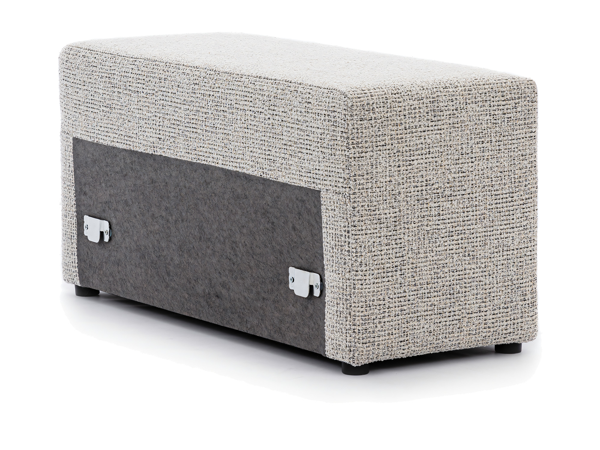 Ildaro Zwischenpanel 44 cm – niedriges Polsterelement aus beigem Stoff auf weißem Hintergrund