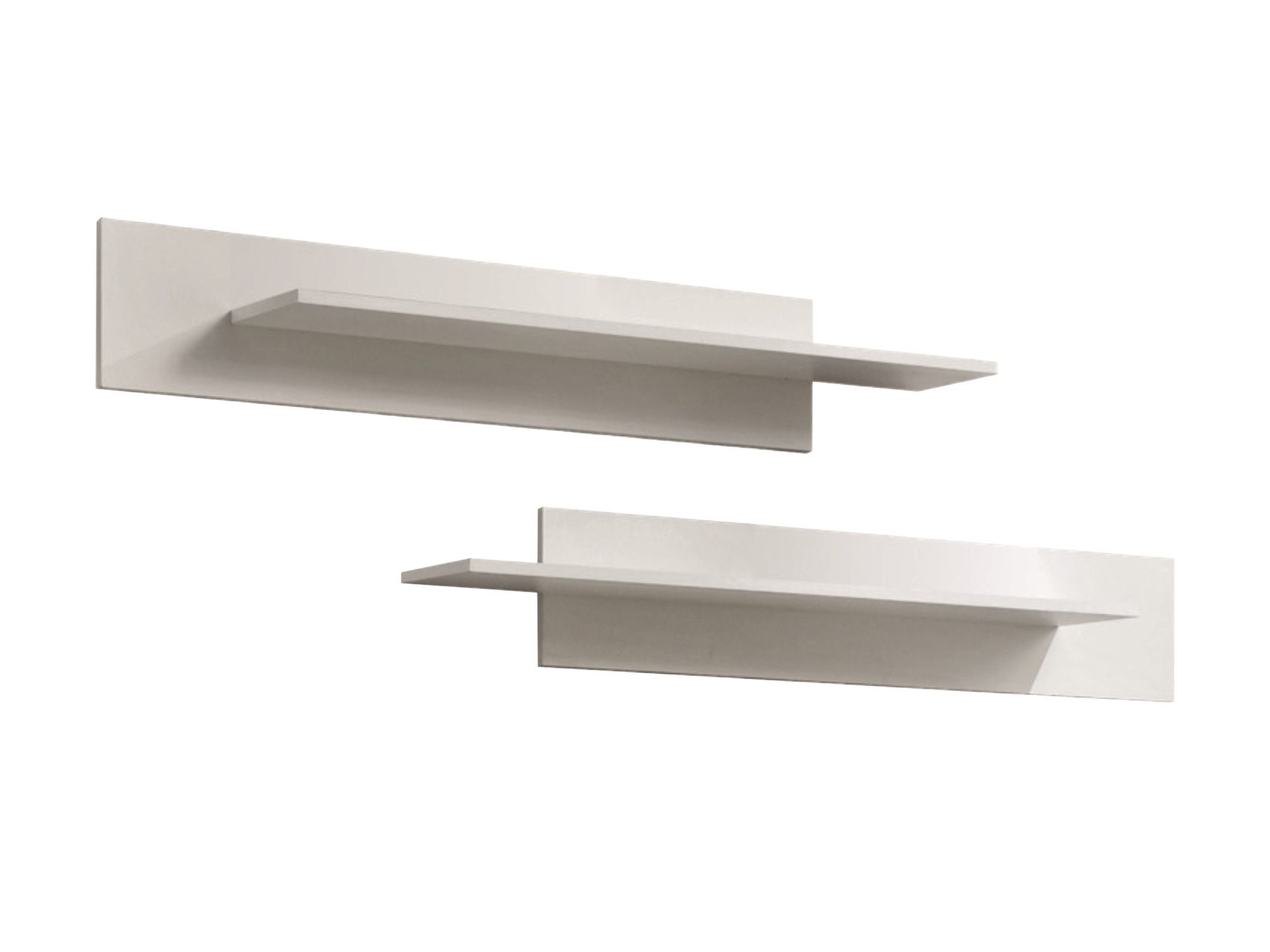Minimalistische weiße Wandregale